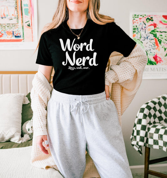 Word Nerd T-Shirt | Funny Librarian Shirt | Book Lover Tee | Teacher Gift for Readers & Writers