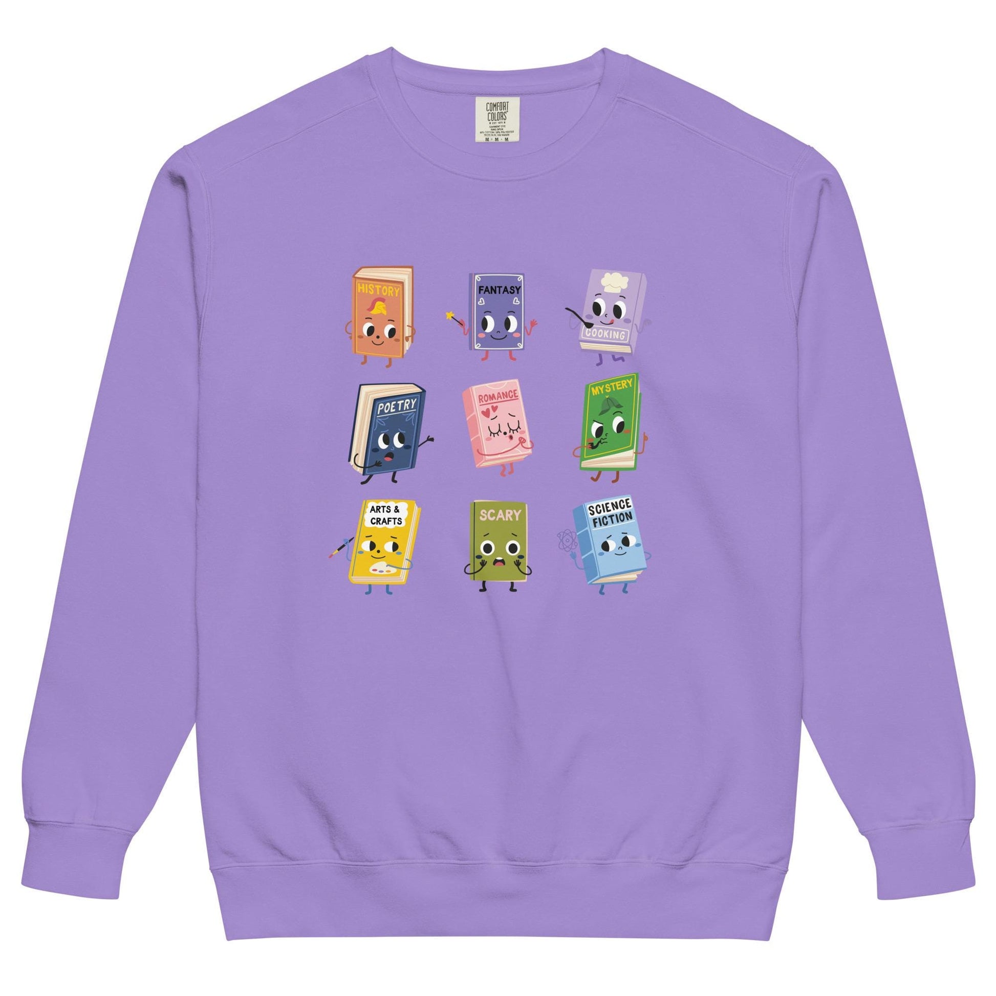 Book Genres Unisex garment-dyed sweatshirt
