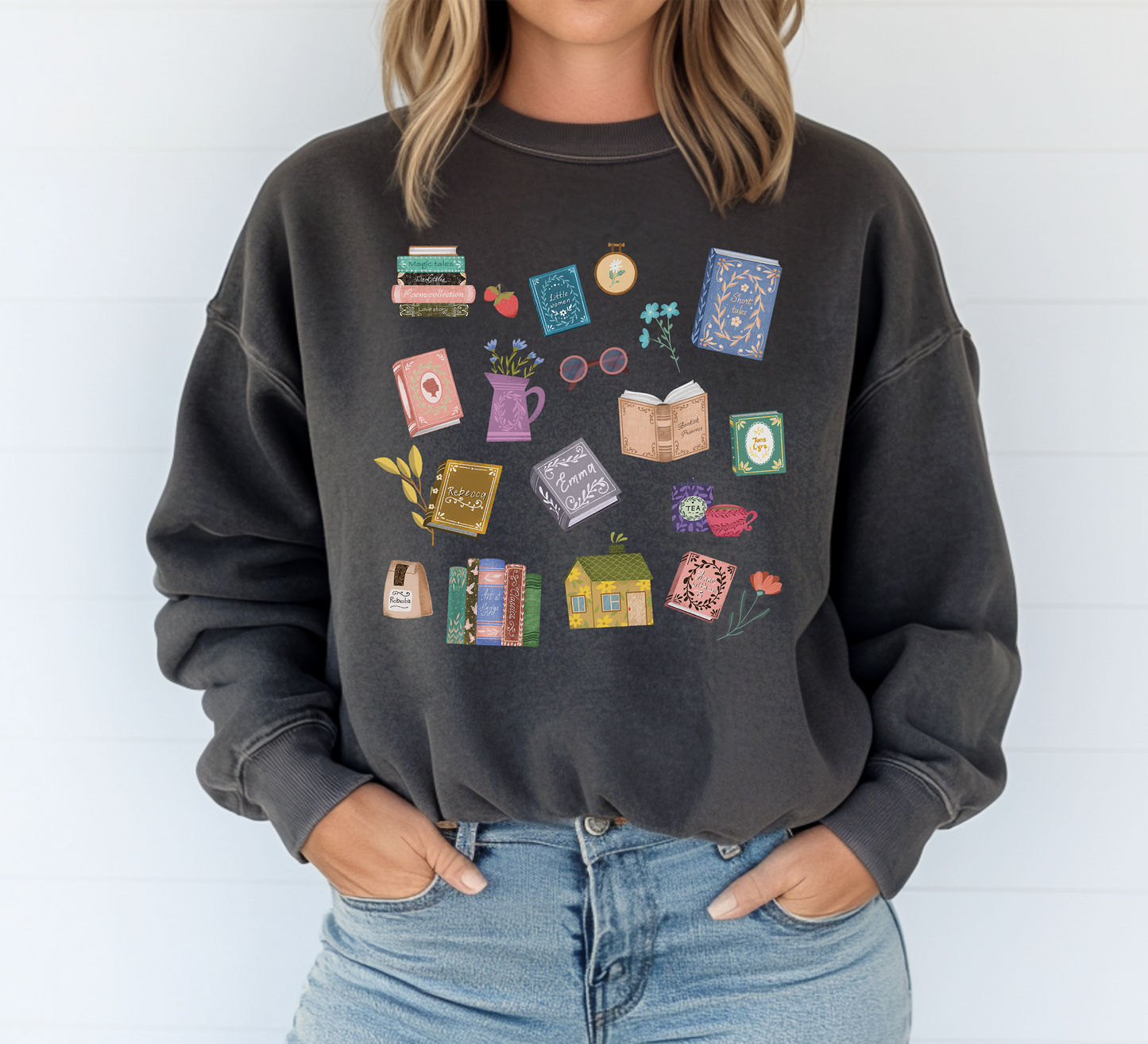Cozy Reading at Home Unisex Pigment Dyed Librarian Sweatshirt