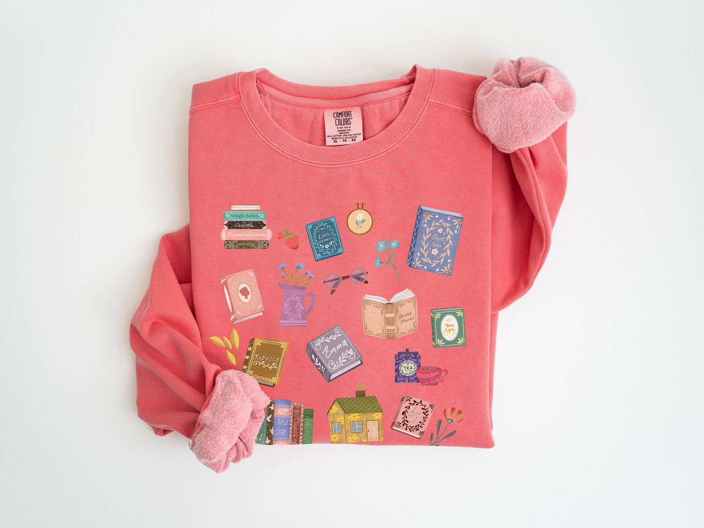 Cozy Reading at Home Unisex Pigment Dyed Librarian Sweatshirt