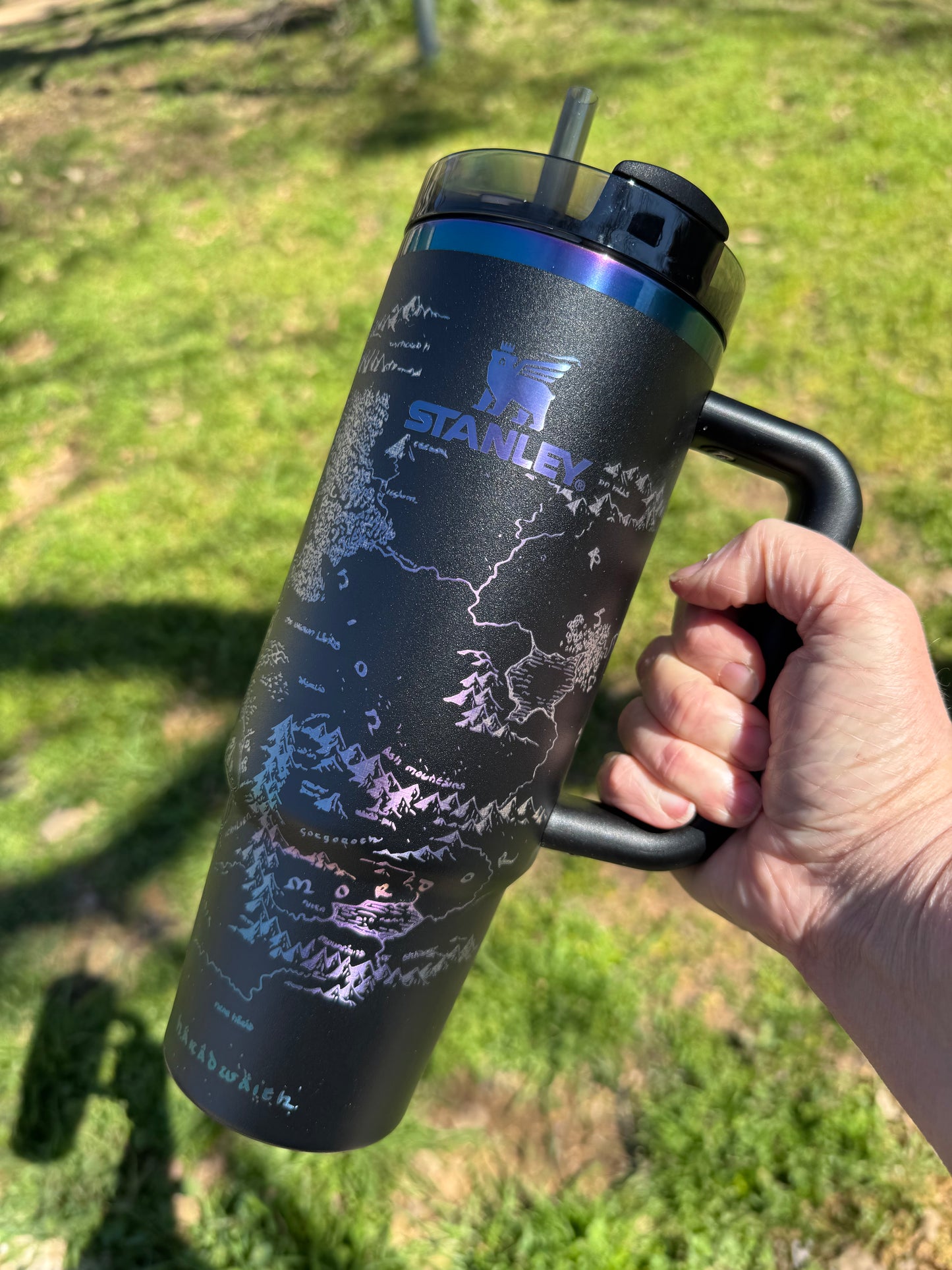 LOTR Inspired Fantasy Merch - Fantasy Map Librarian Reader Book lover Library Stanley