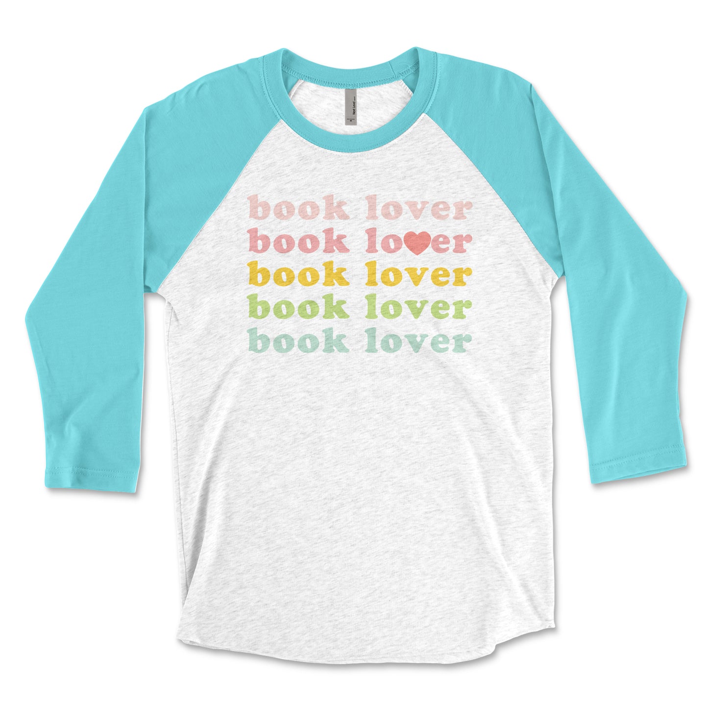 Retro Book Lover Librarian Tshirt: Vintage-inspired 3/4 Sleeve Raglan