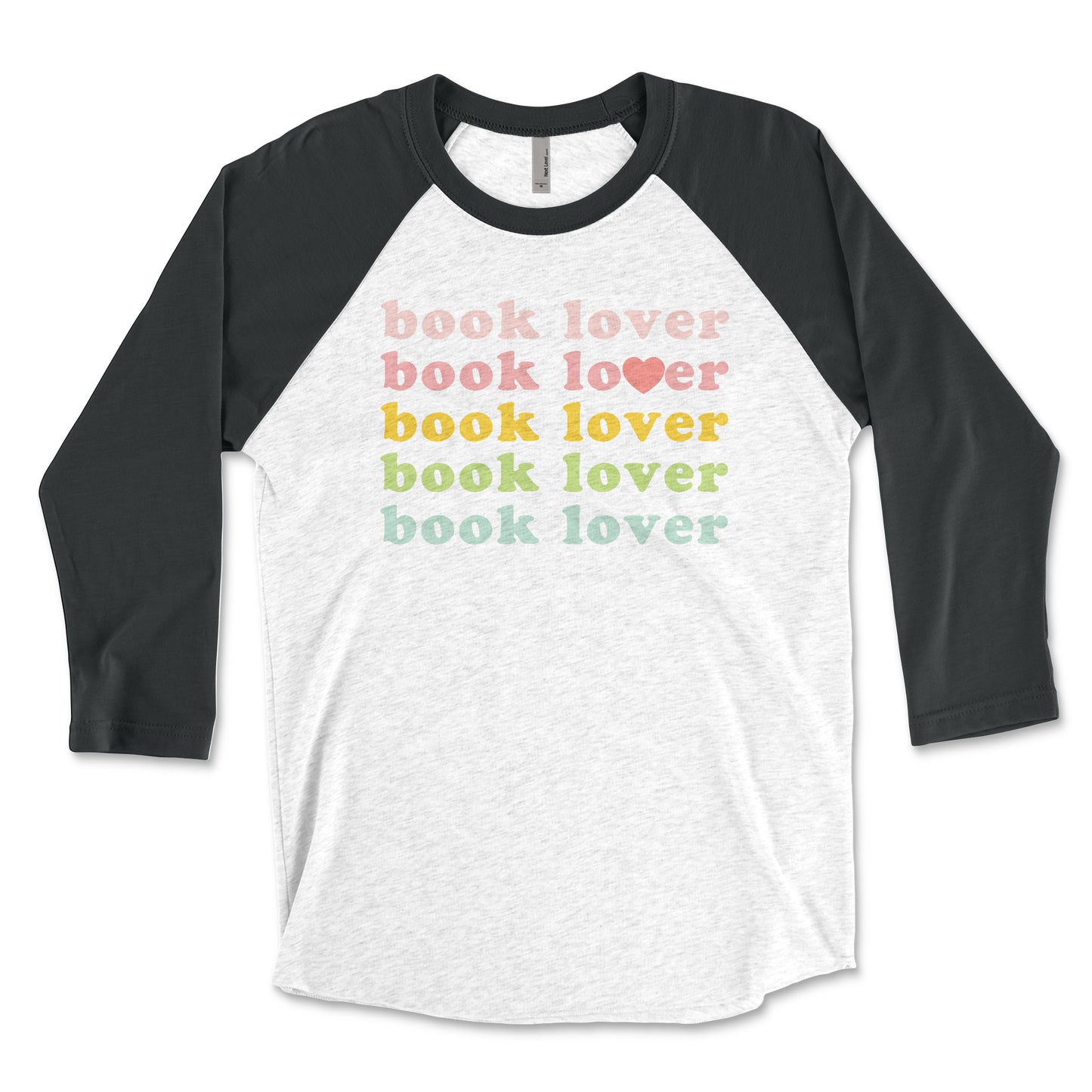 Retro Book Lover Librarian Tshirt: Vintage-inspired 3/4 Sleeve Raglan