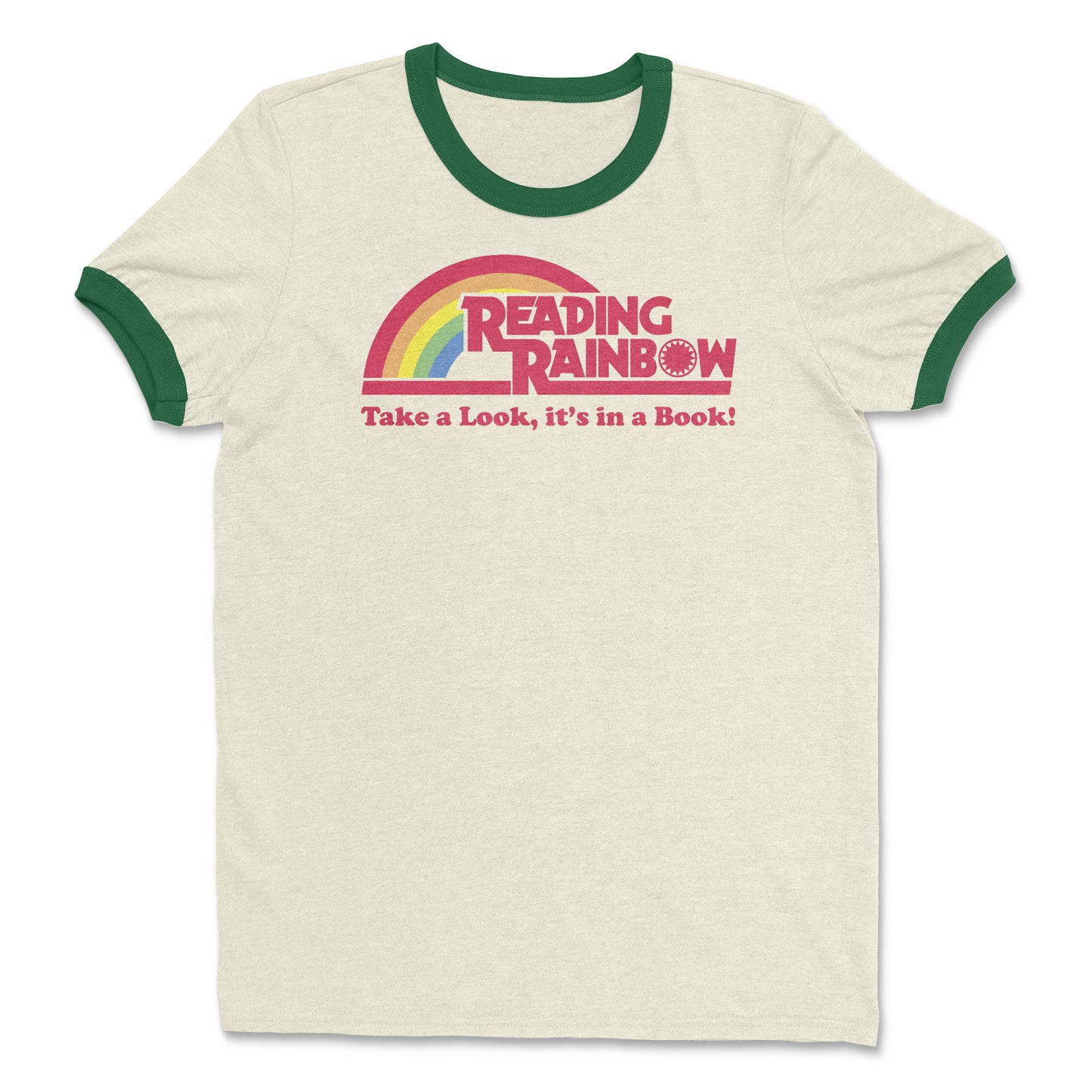 Vintage Reading Rainbow Cotton Ringer T-shirt