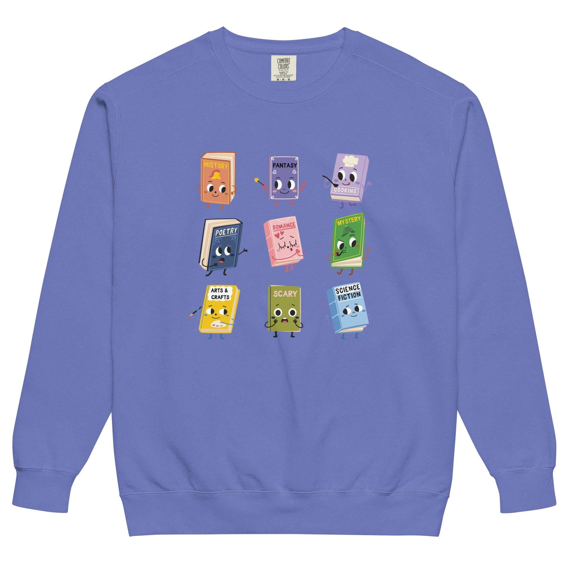 Book Genres Unisex garment-dyed sweatshirt