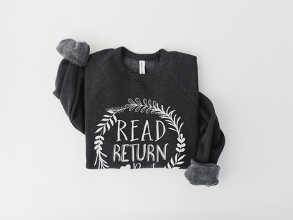 Read Return Repeat Farmhouse Style Crewneck Sweatshirt