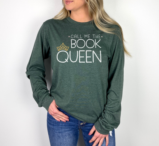 Book Queen Librarian Unisex Long Sleeve Tee