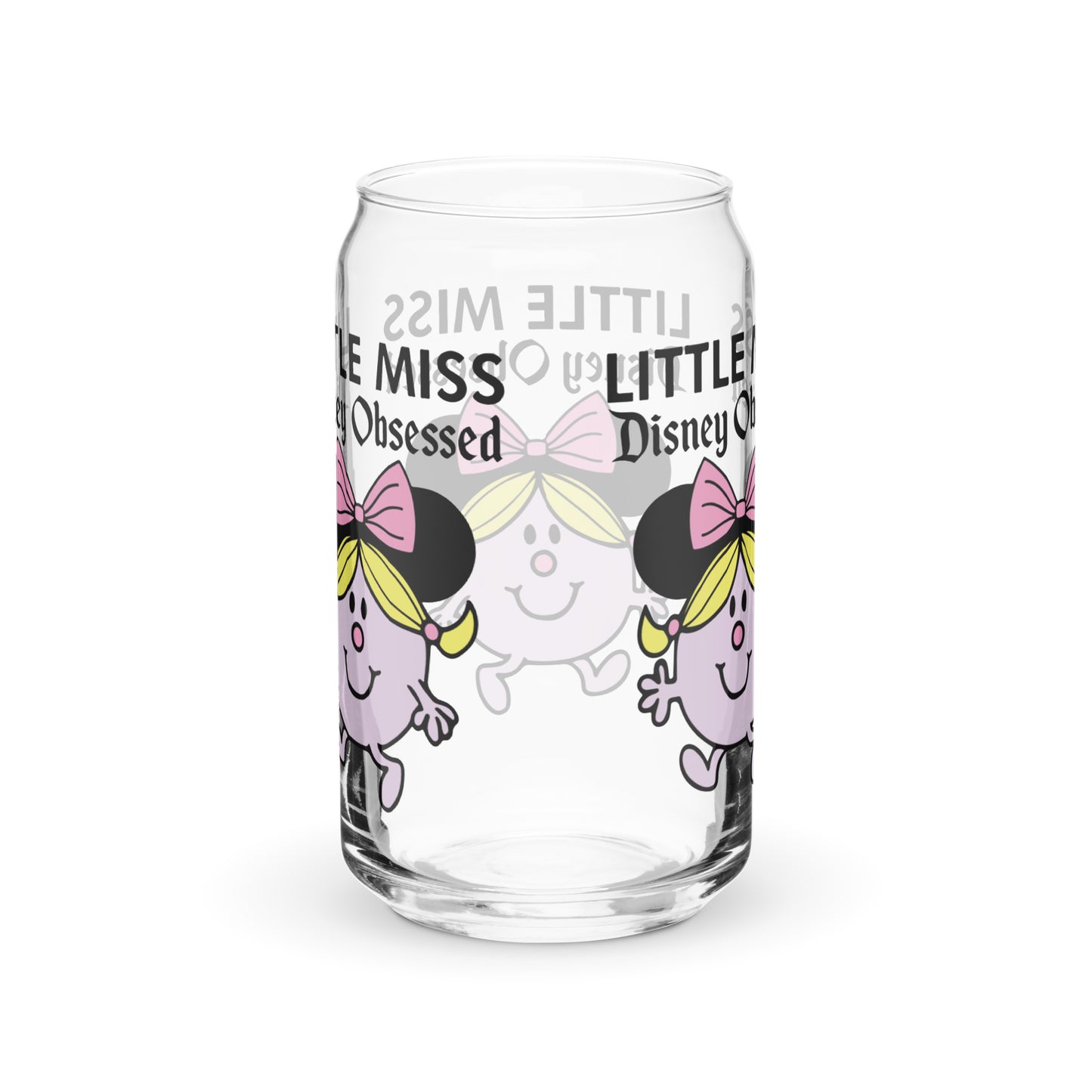 Little Miss Disney Obsessed Glass Can