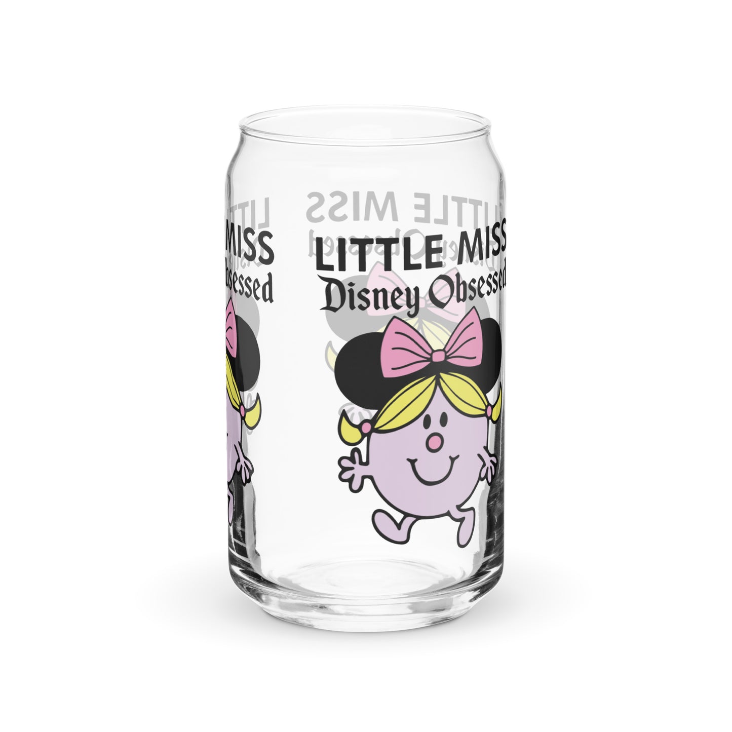 Little Miss Disney Obsessed Glass Can