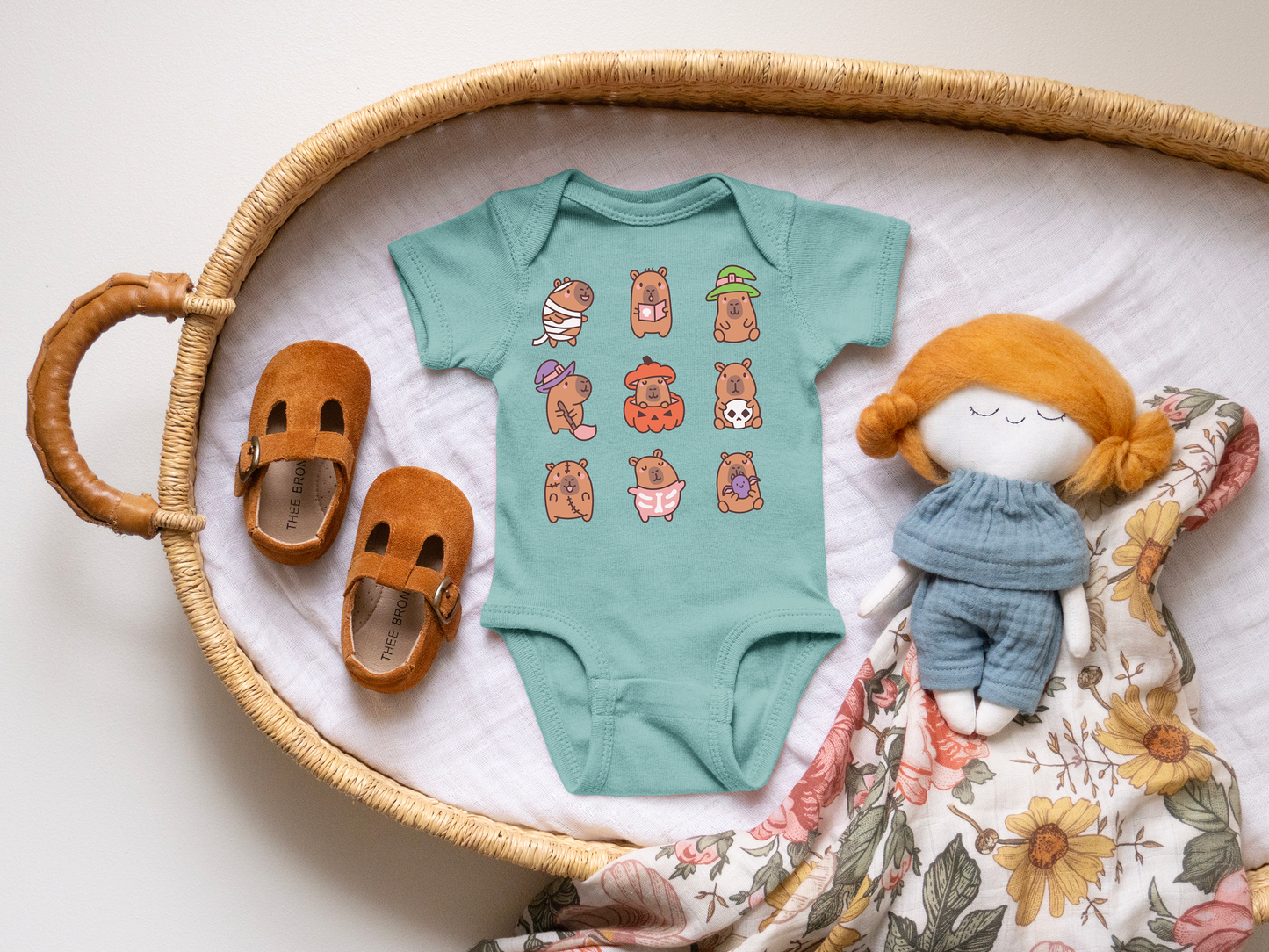 Cute Capybara Halloween Baby Onesie©