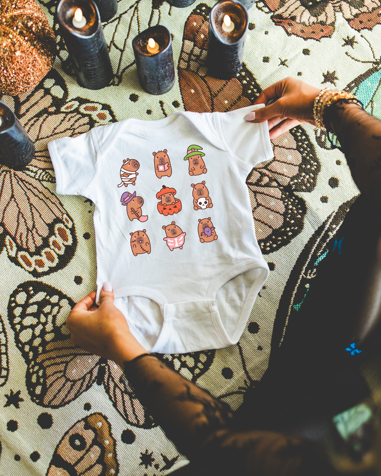 Cute Capybara Halloween Baby Onesie©