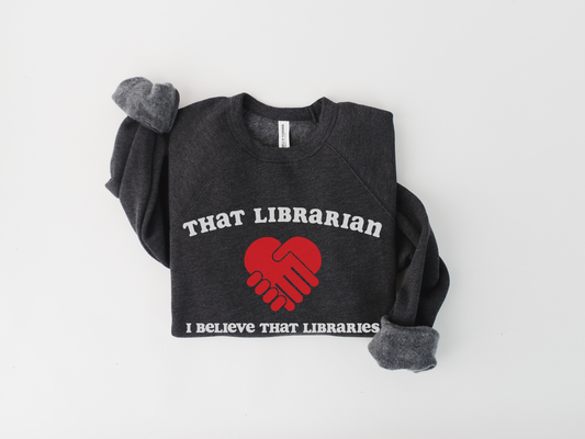 Official That Librarian Sweatshirt - Cozy and Stylish for Book Lovers - Heather Dark Grey