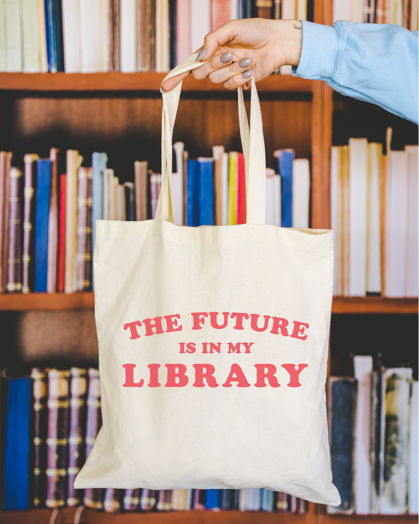The Future is in My Library Canvas Tote Bag