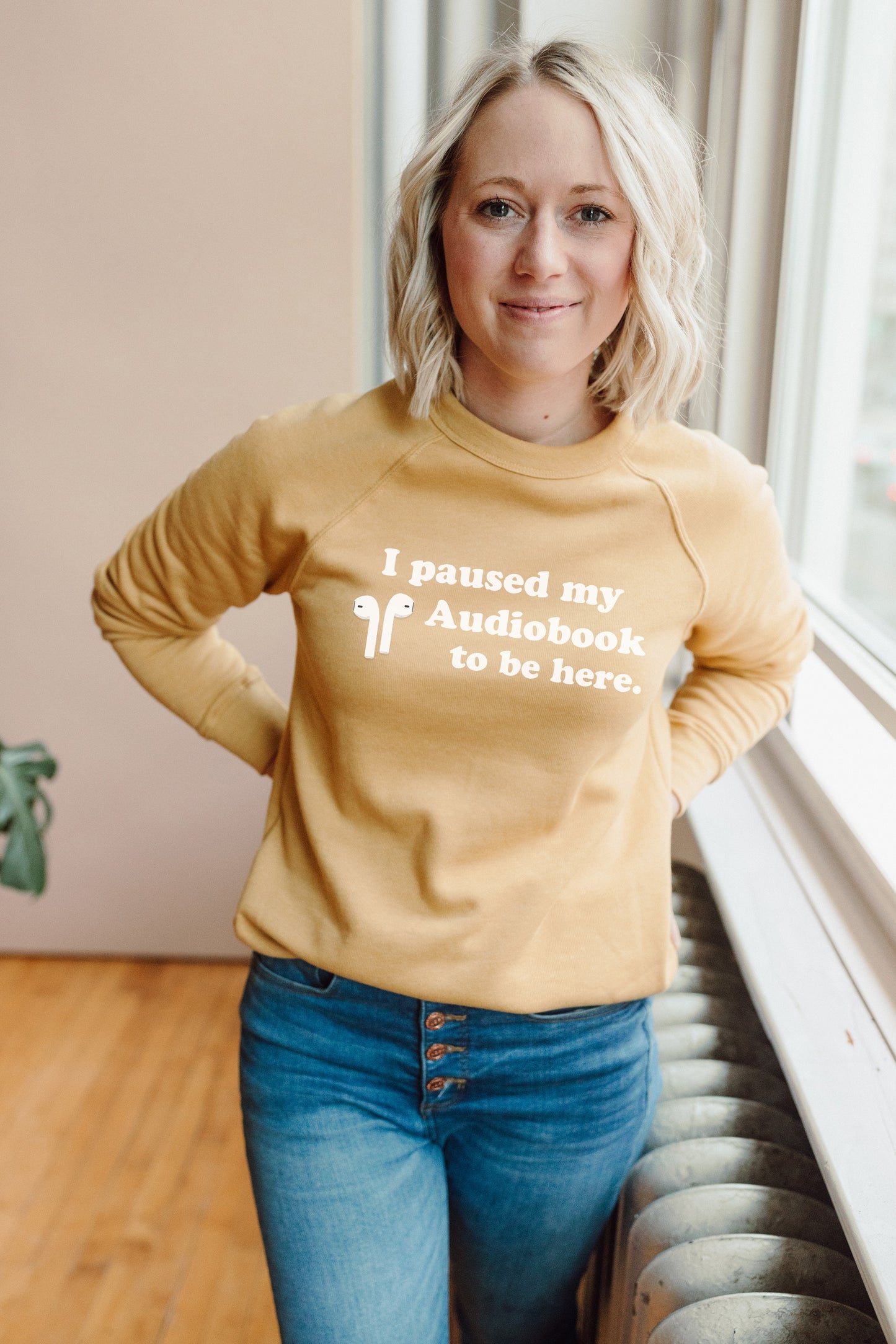 I Paused My Audiobook to Be Here Sweatshirt