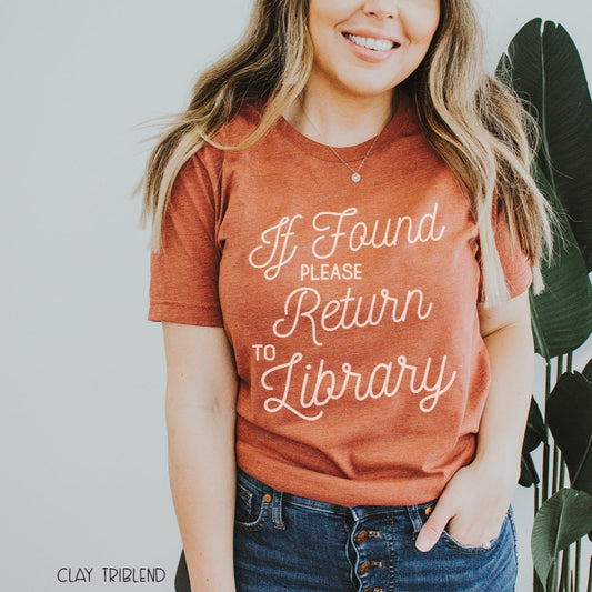 If Found Please Return to Library Short Sleeve T-shirt