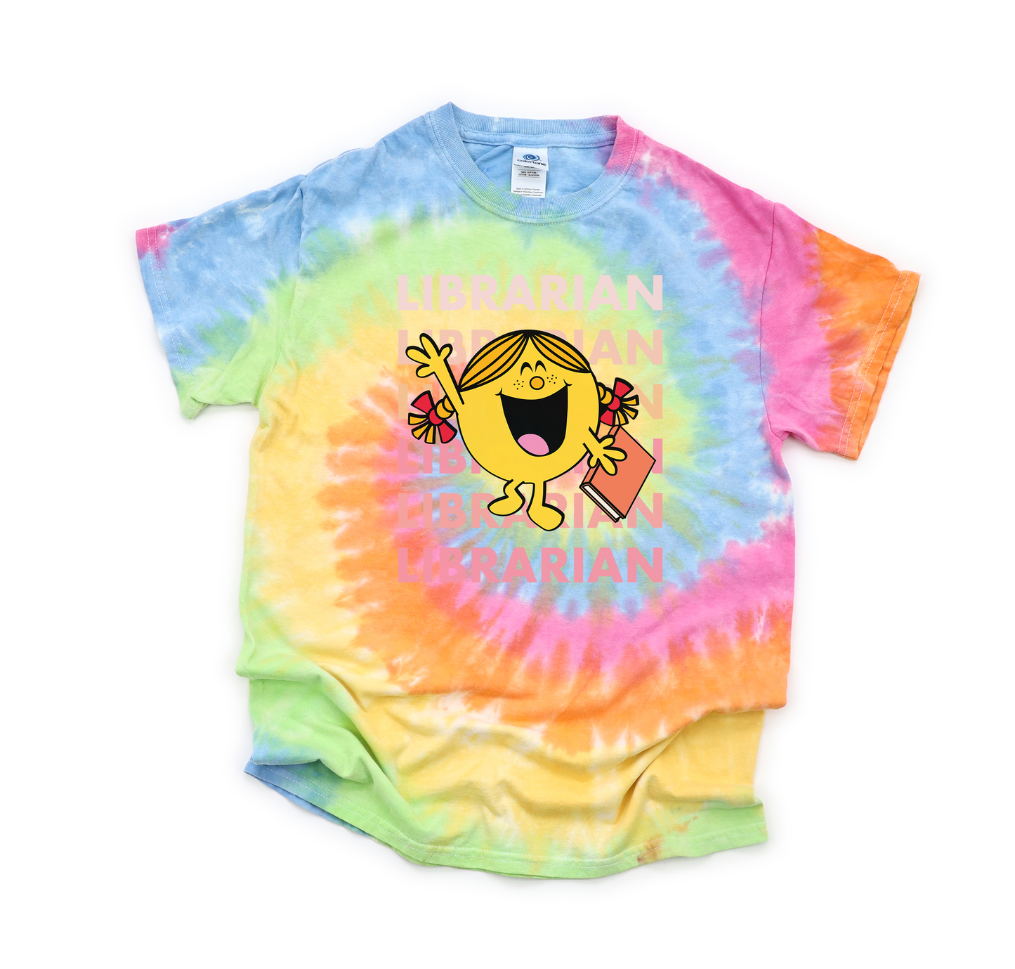 Little Miss Librarian Tie-Dye Short Sleeve T-shirt