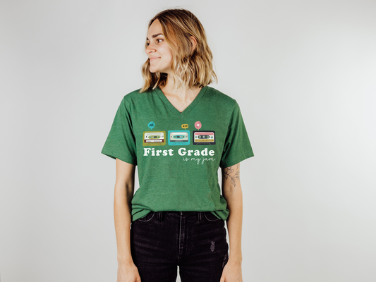 Mixtape Grade Level is My Jam Unisex Short Sleeve V-Neck T-Shirt