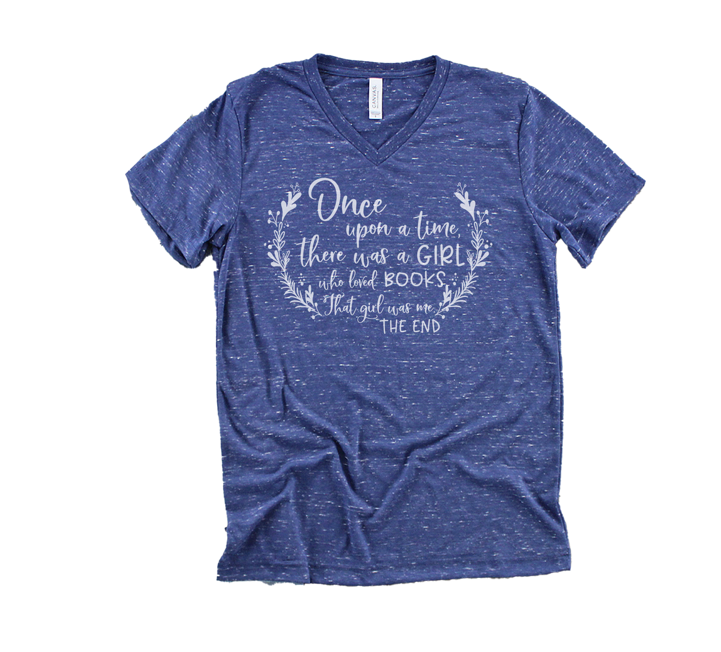 Once Upon a Time There Was a Girl Who Loved Books V-neck Short Sleeve T-shirt