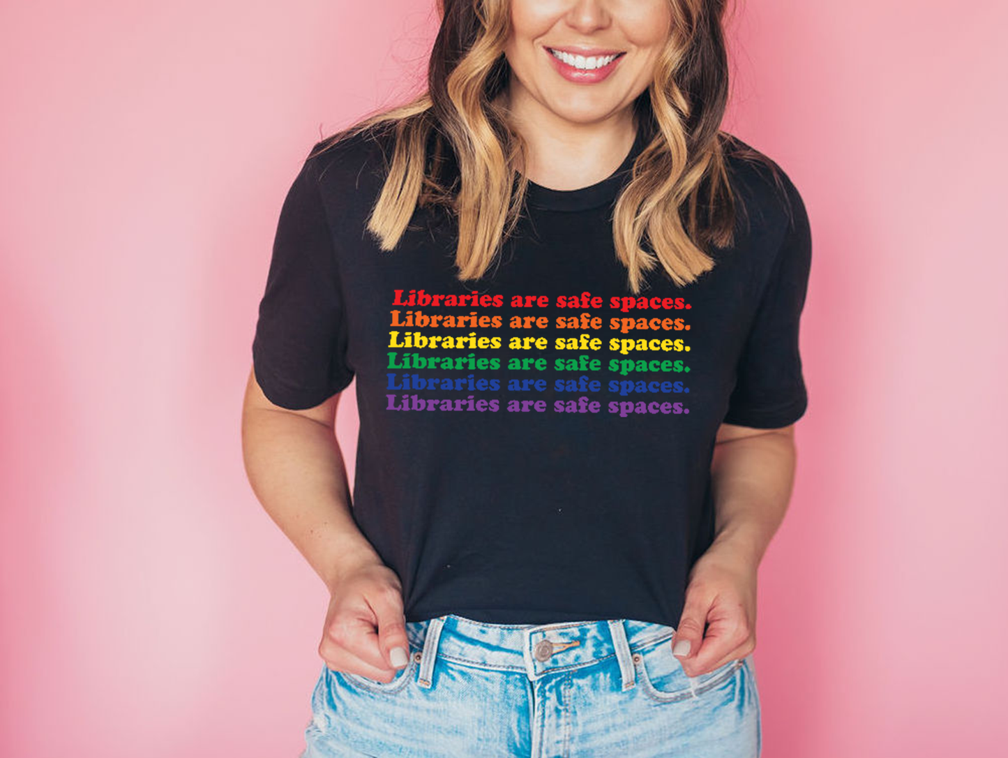 Libraries are Safe Spaces Short Sleeve Tshirt