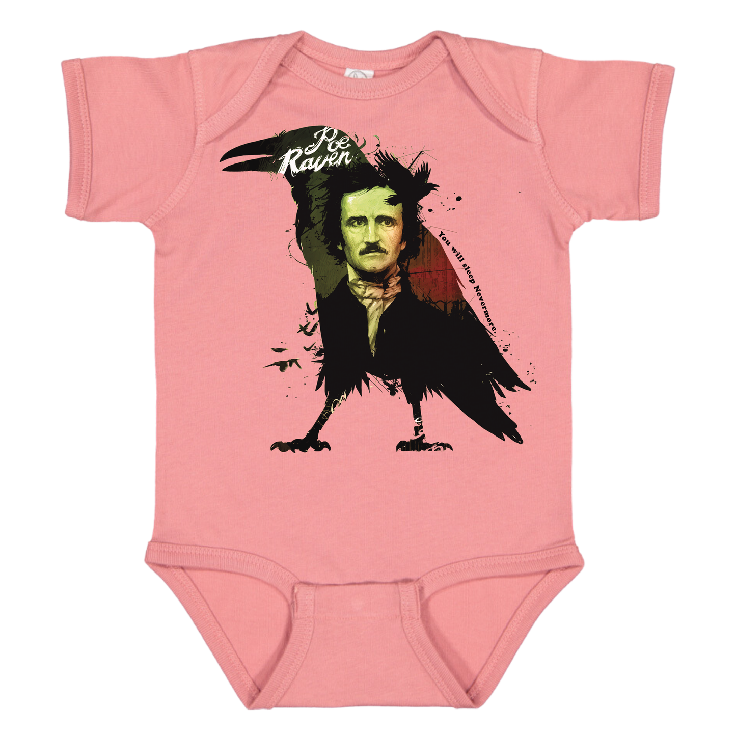 Poe's Raven You Will Sleep Nevermore Halloween Baby Onesie©