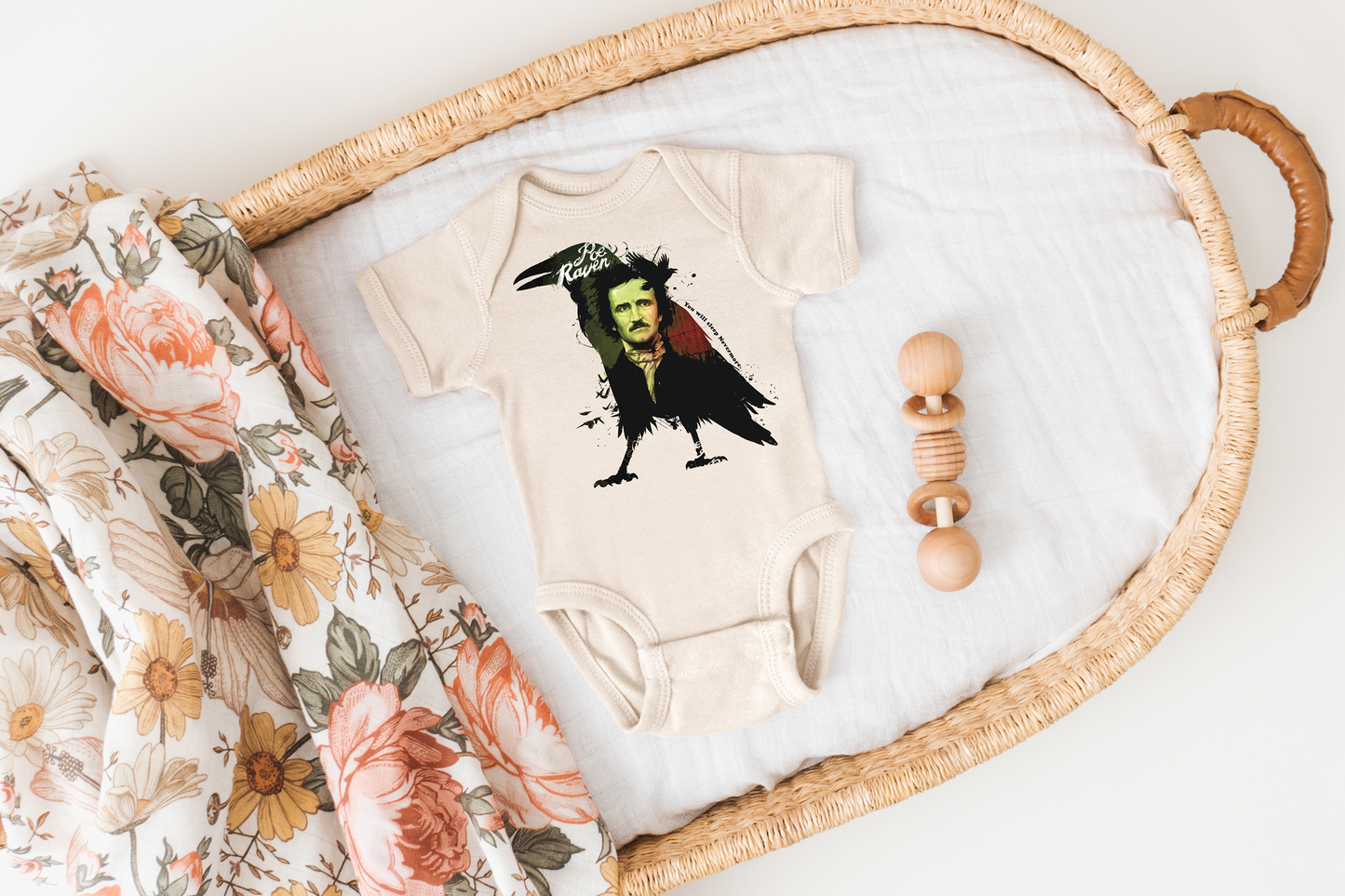 Poe's Raven You Will Sleep Nevermore Halloween Baby Onesie©