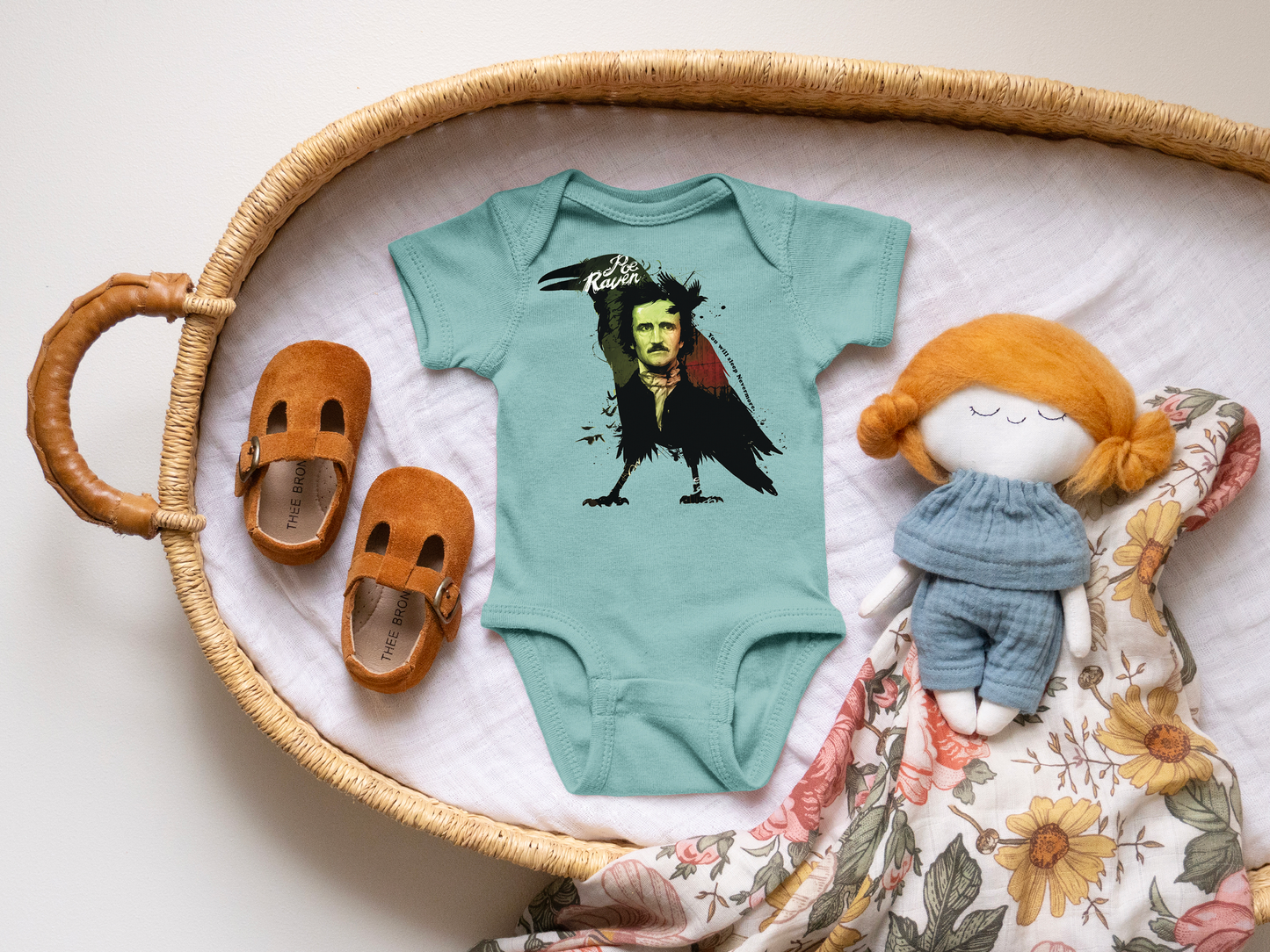 Poe's Raven You Will Sleep Nevermore Halloween Baby Onesie©