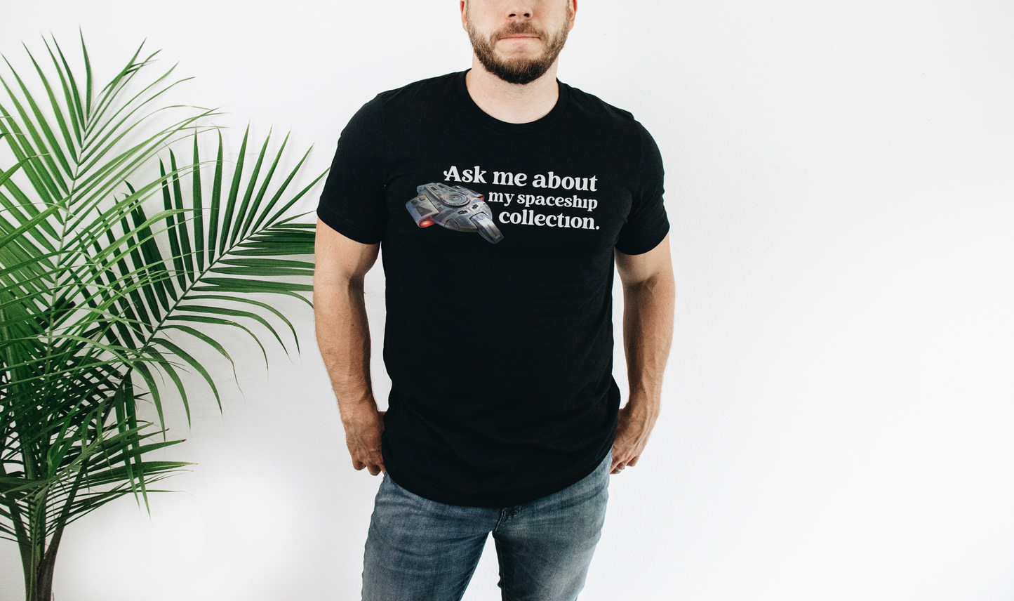 Ask Me About My Spaceship Collection Short Sleeve Unisex t-shirt