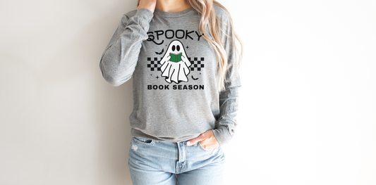 Spooky Book Season Halloween Unisex Long Sleeve Tee
