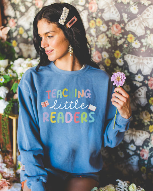 Teaching Little Readers Unisex Garment-Dyed Sweatshirt