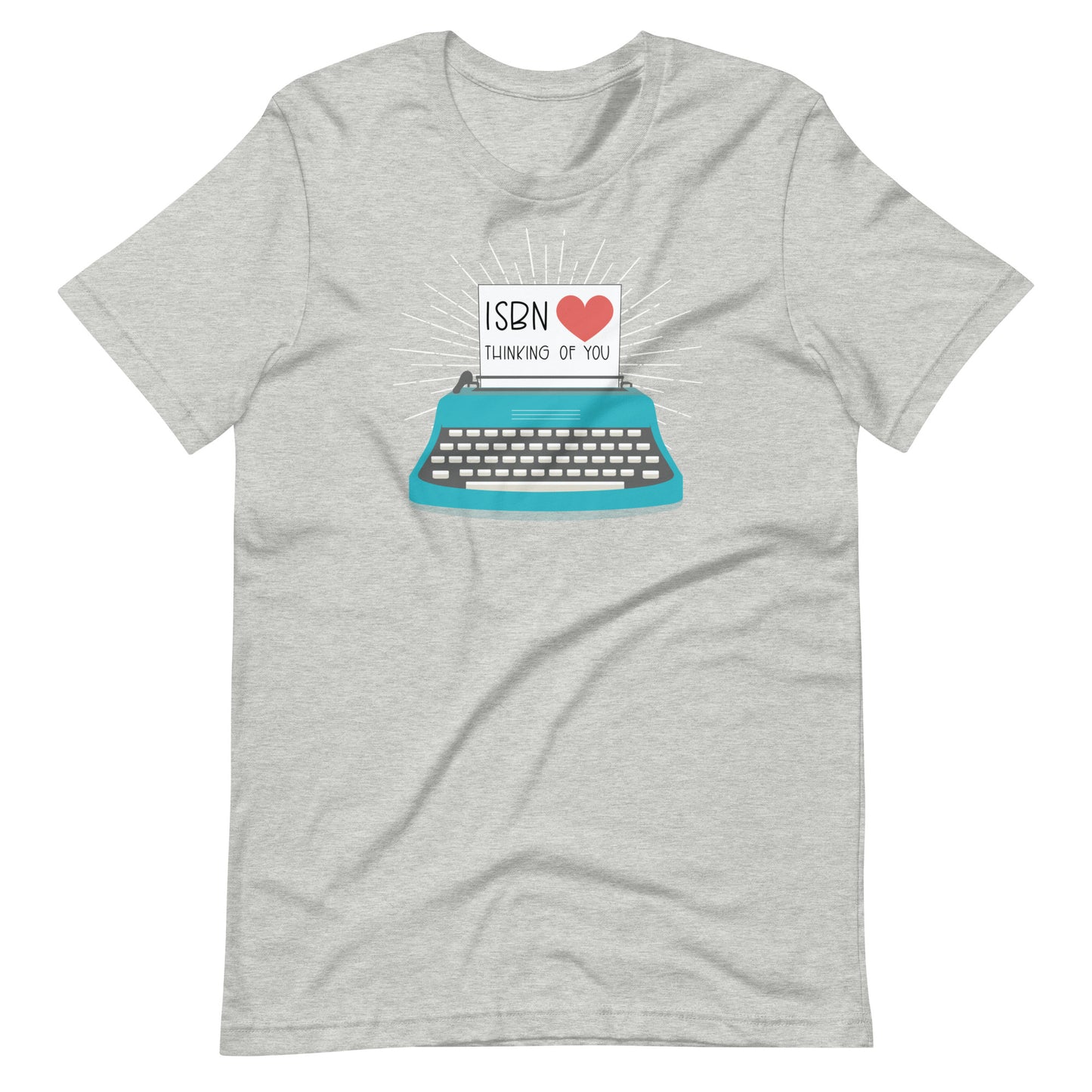 ISBN Thinking of You Valentine's Day Librarian Short Sleeve T-shirt
