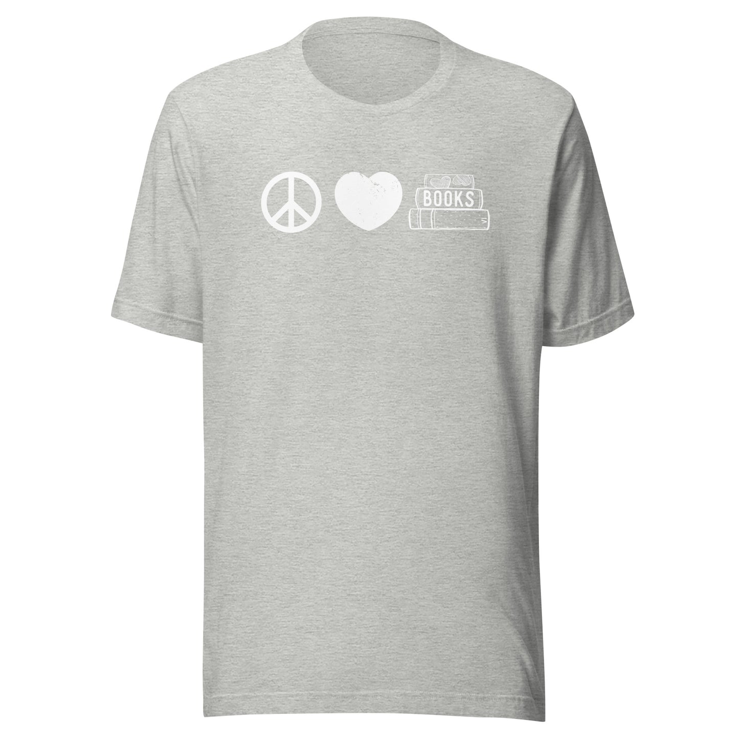 Peace Love and Books Short Sleeve T-shirt