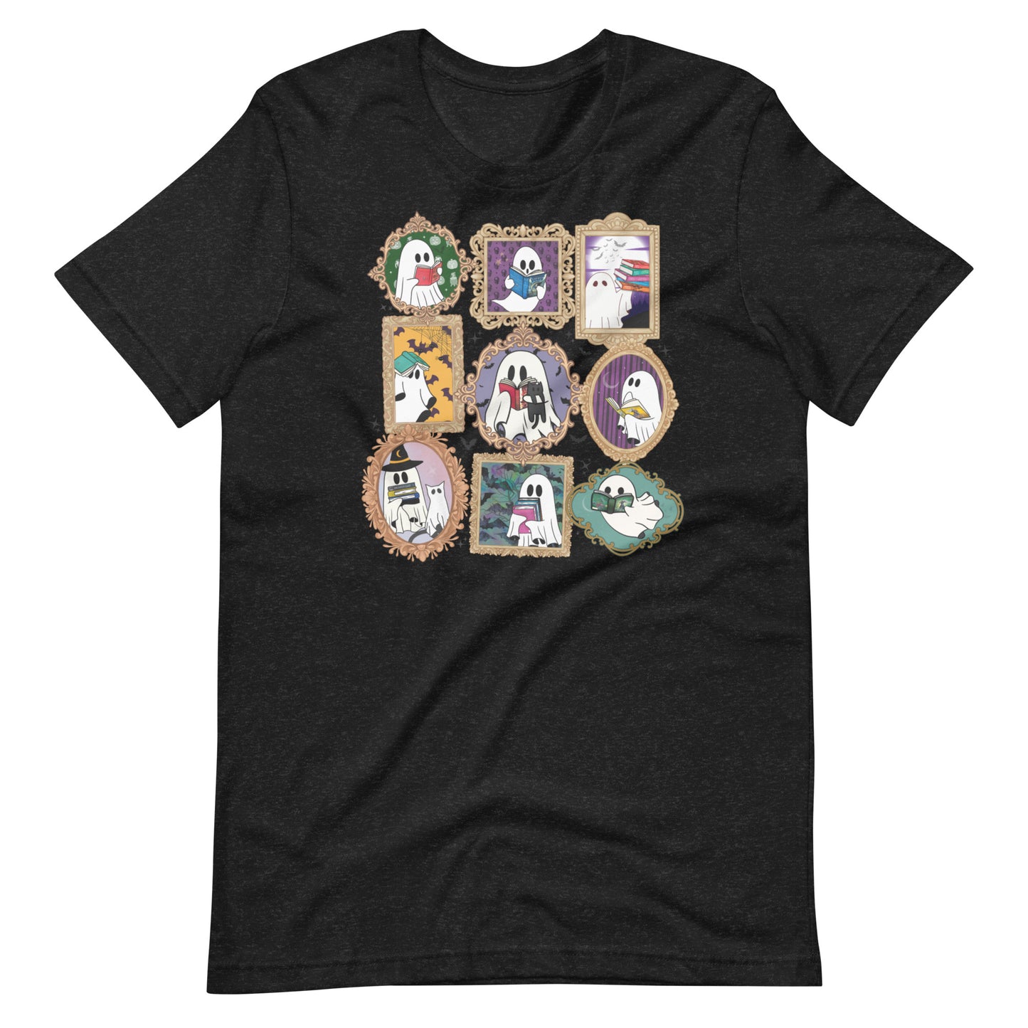 Spooky Ghost Portrait Reading Books Unisex t-shirt