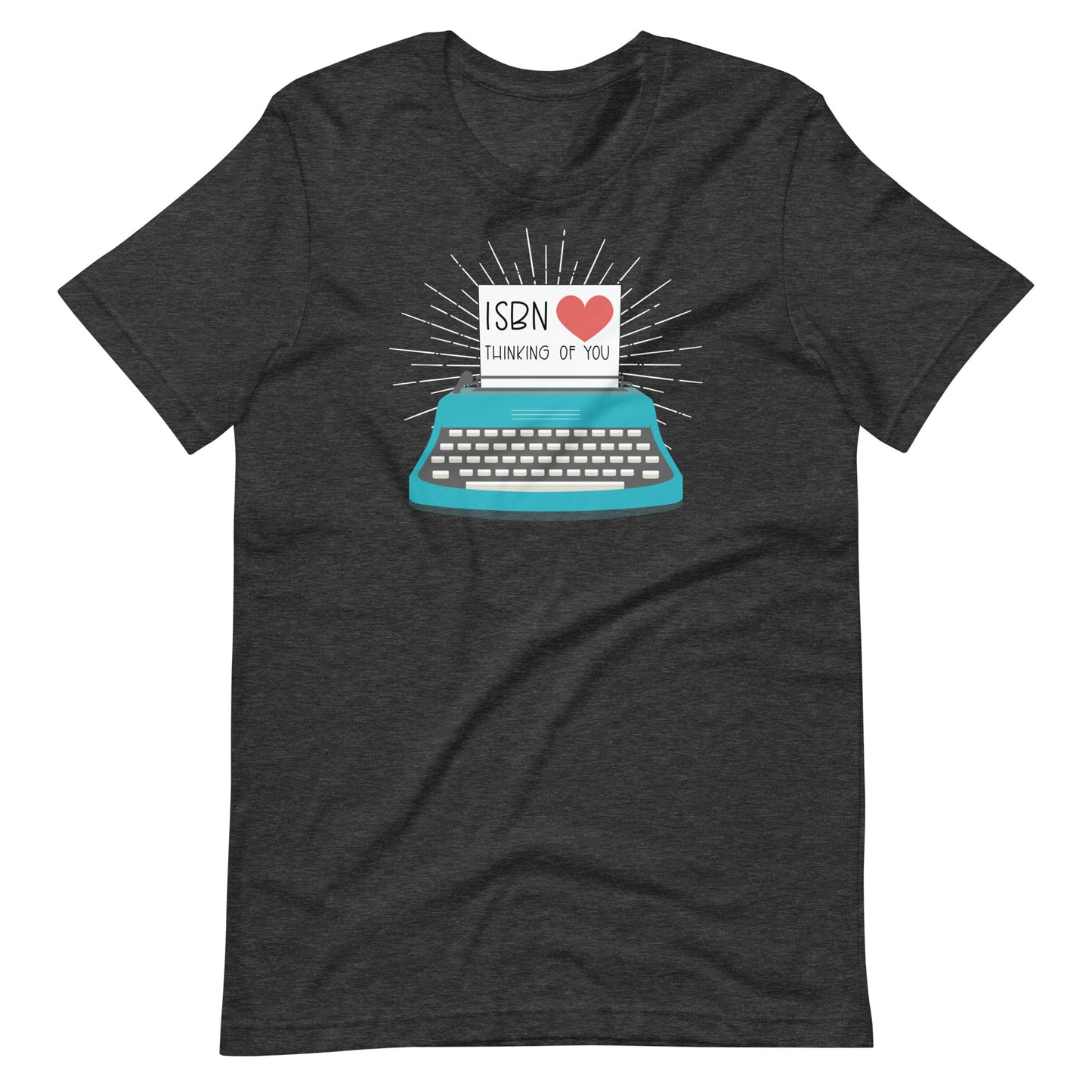 ISBN Thinking of You Valentine's Day Librarian Short Sleeve T-shirt