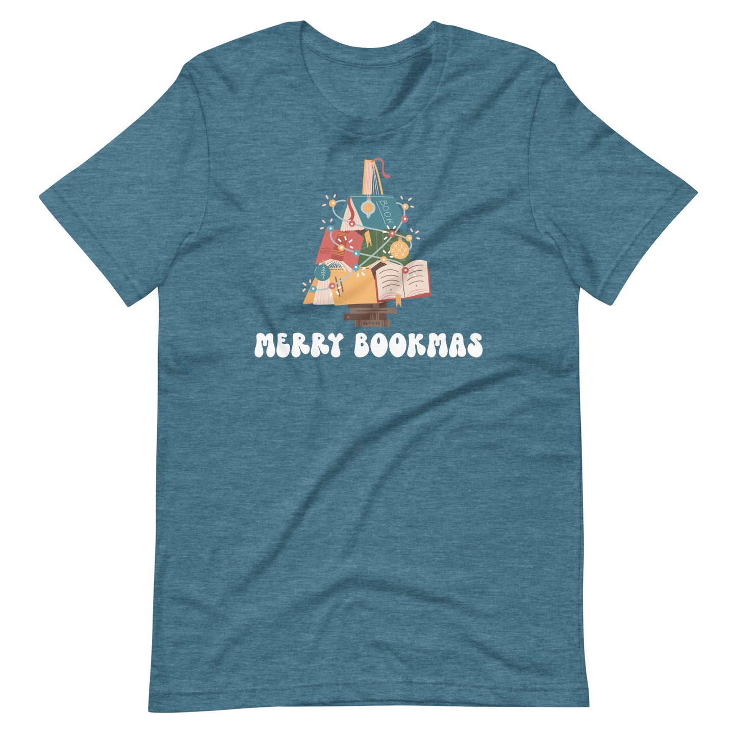 Merry Bookmas Christmas Short Sleeve Tshirt
