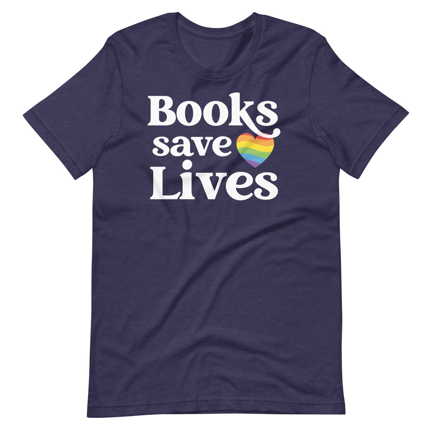 LGBTQ Librarian T-Shirt: Books Save Lives, Statement Tee