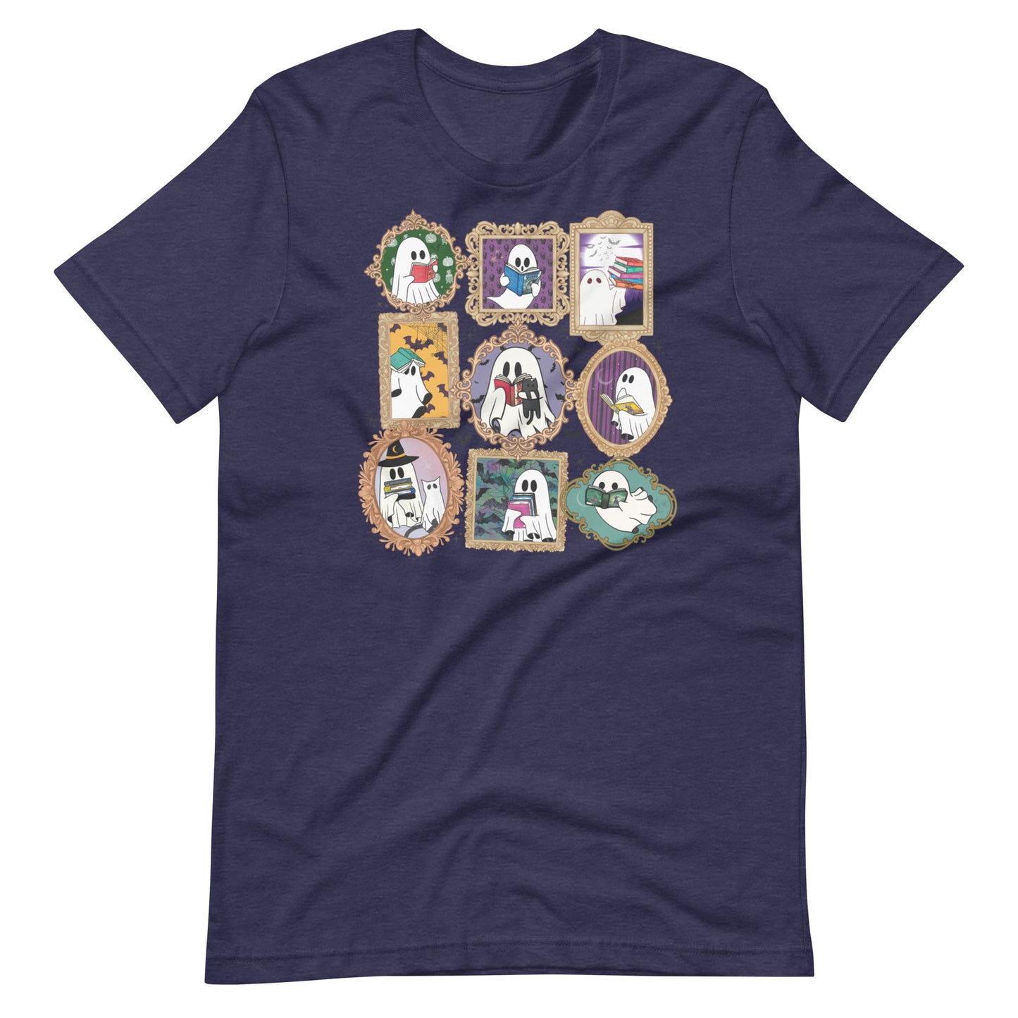 Spooky Ghost Portrait Reading Books Unisex t-shirt