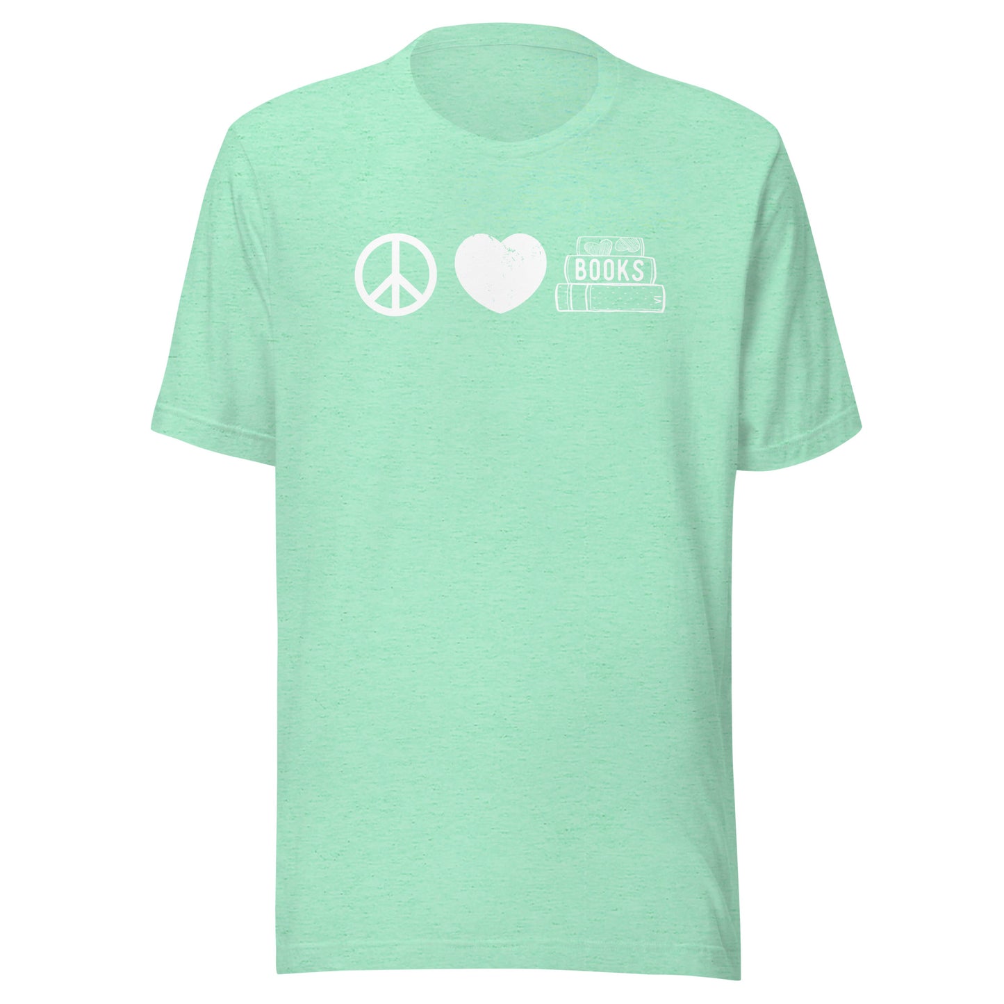 Peace Love and Books Short Sleeve T-shirt