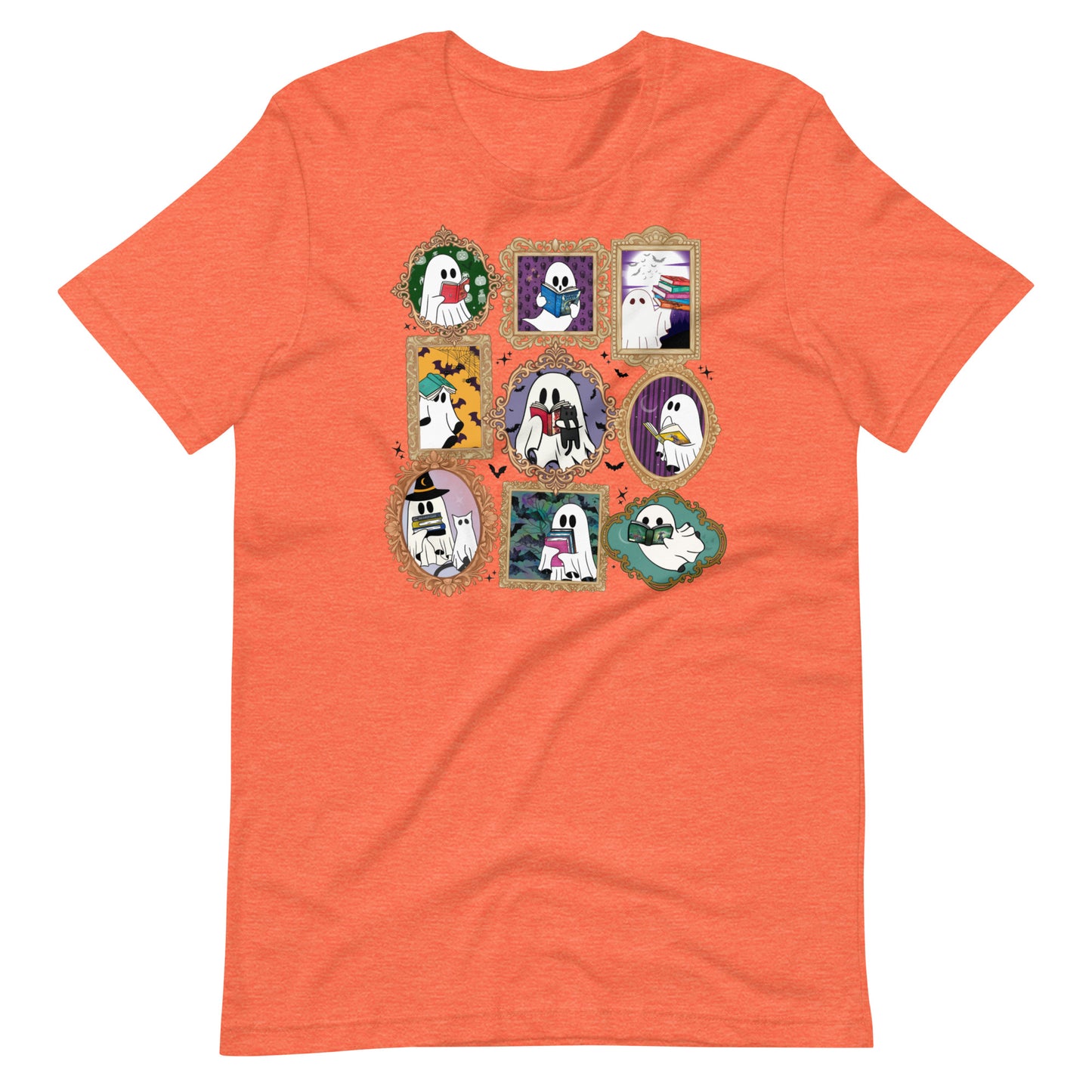 Spooky Ghost Portrait Reading Books Unisex t-shirt