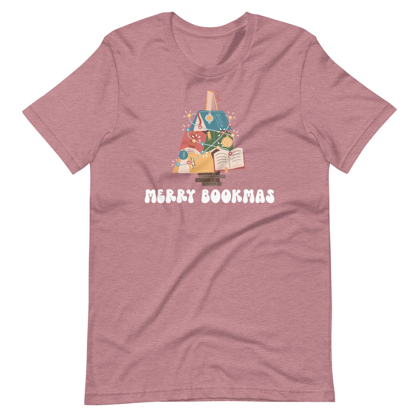 Merry Bookmas Christmas Short Sleeve Tshirt