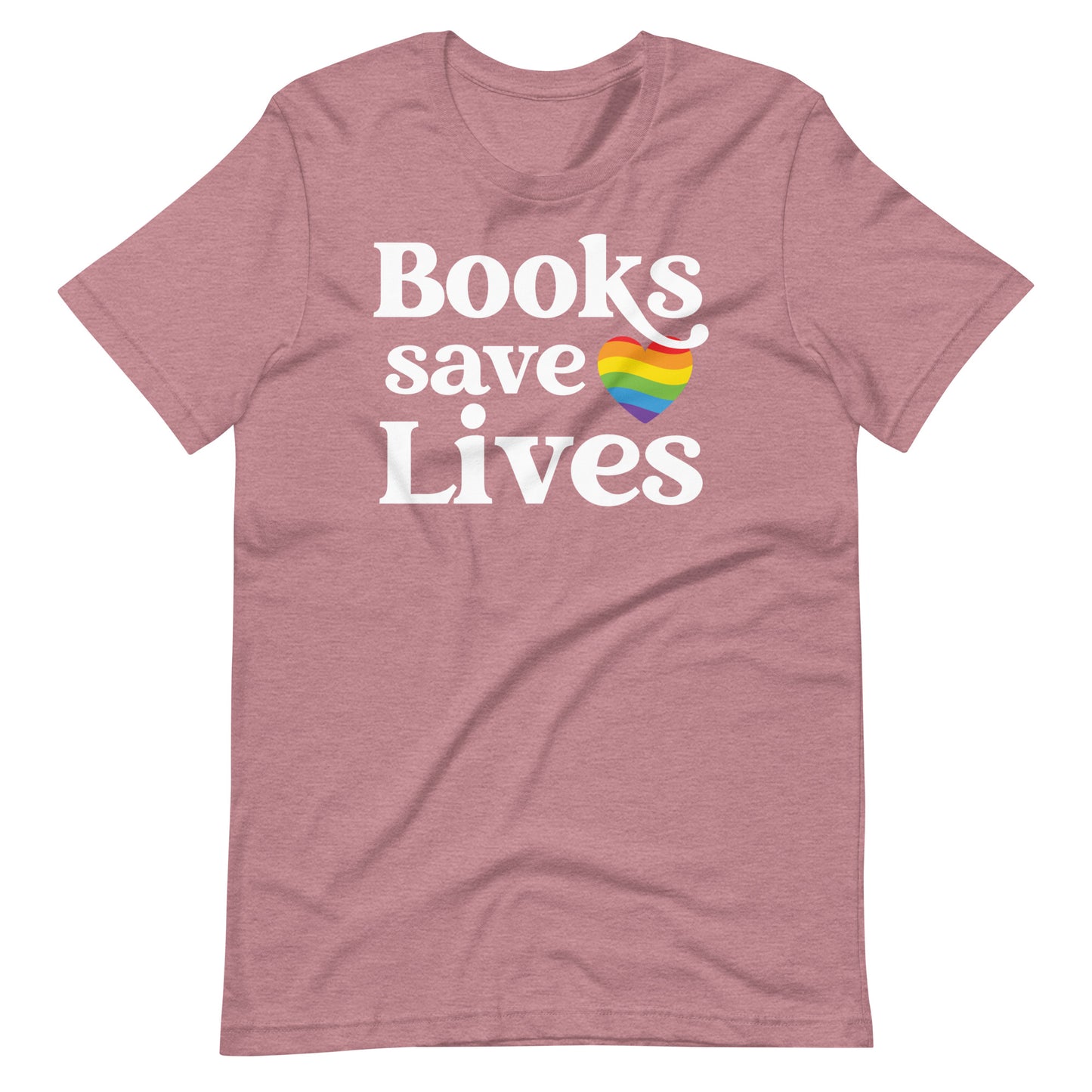 LGBTQ Librarian T-Shirt: Books Save Lives, Statement Tee
