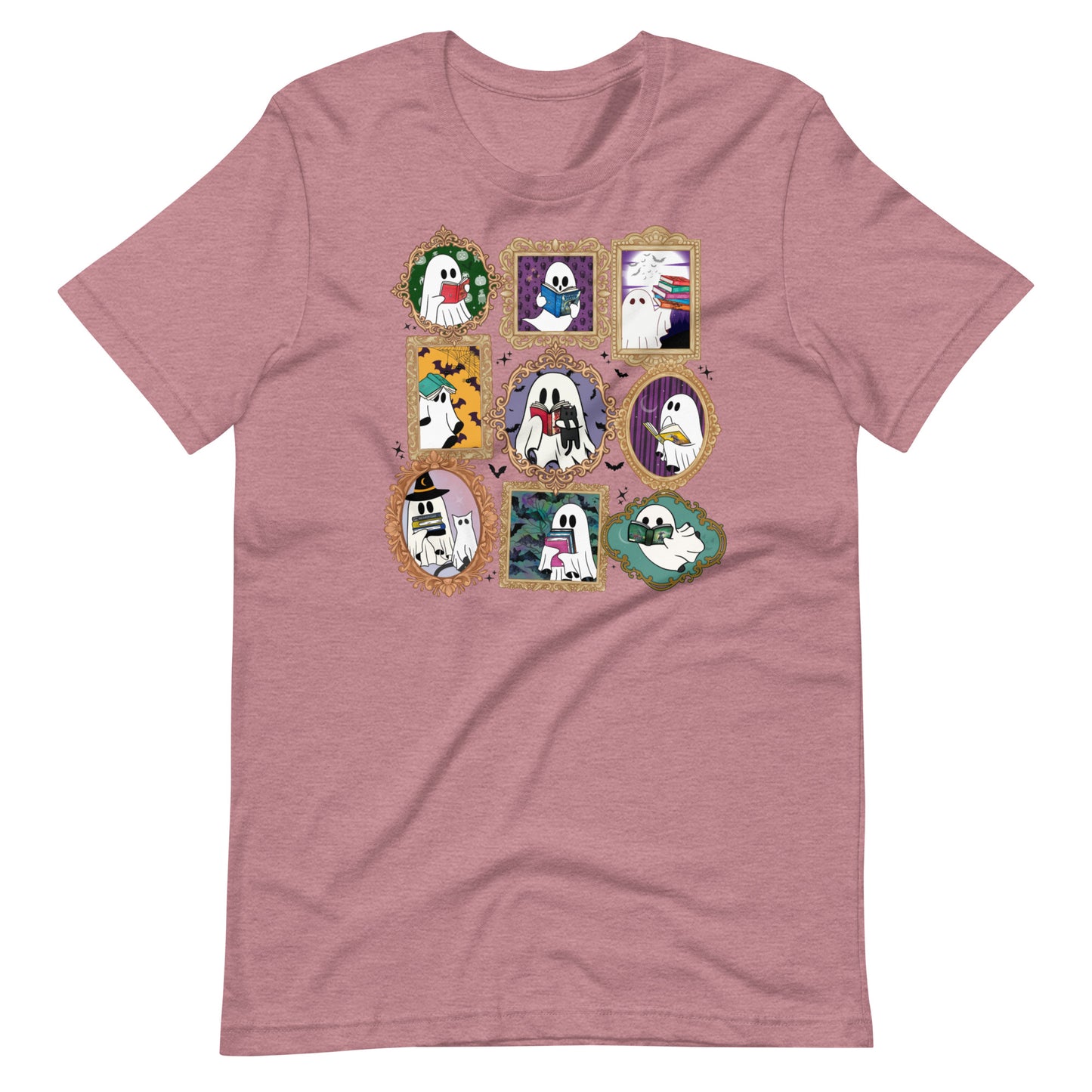Spooky Ghost Portrait Reading Books Unisex t-shirt