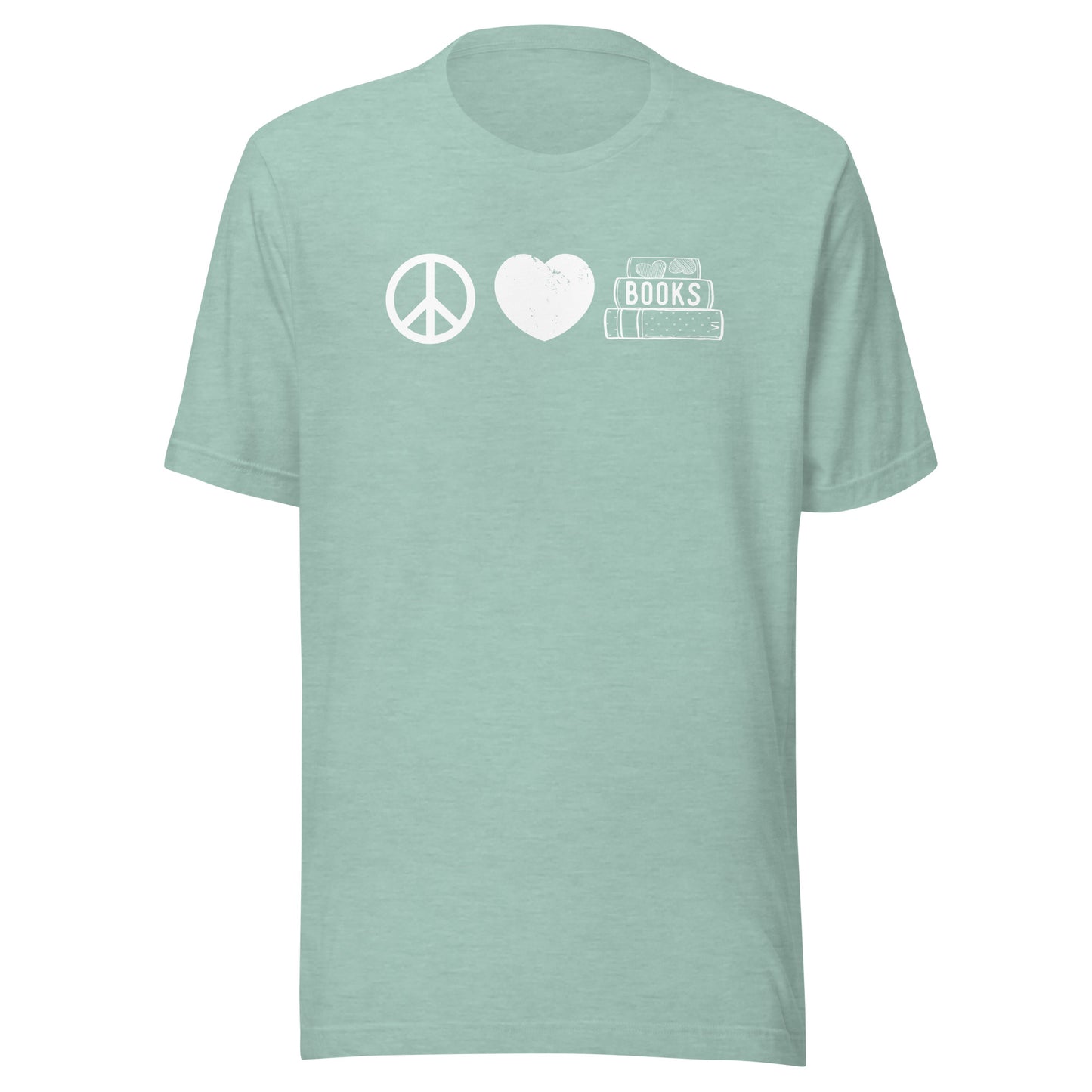 Peace Love and Books Short Sleeve T-shirt
