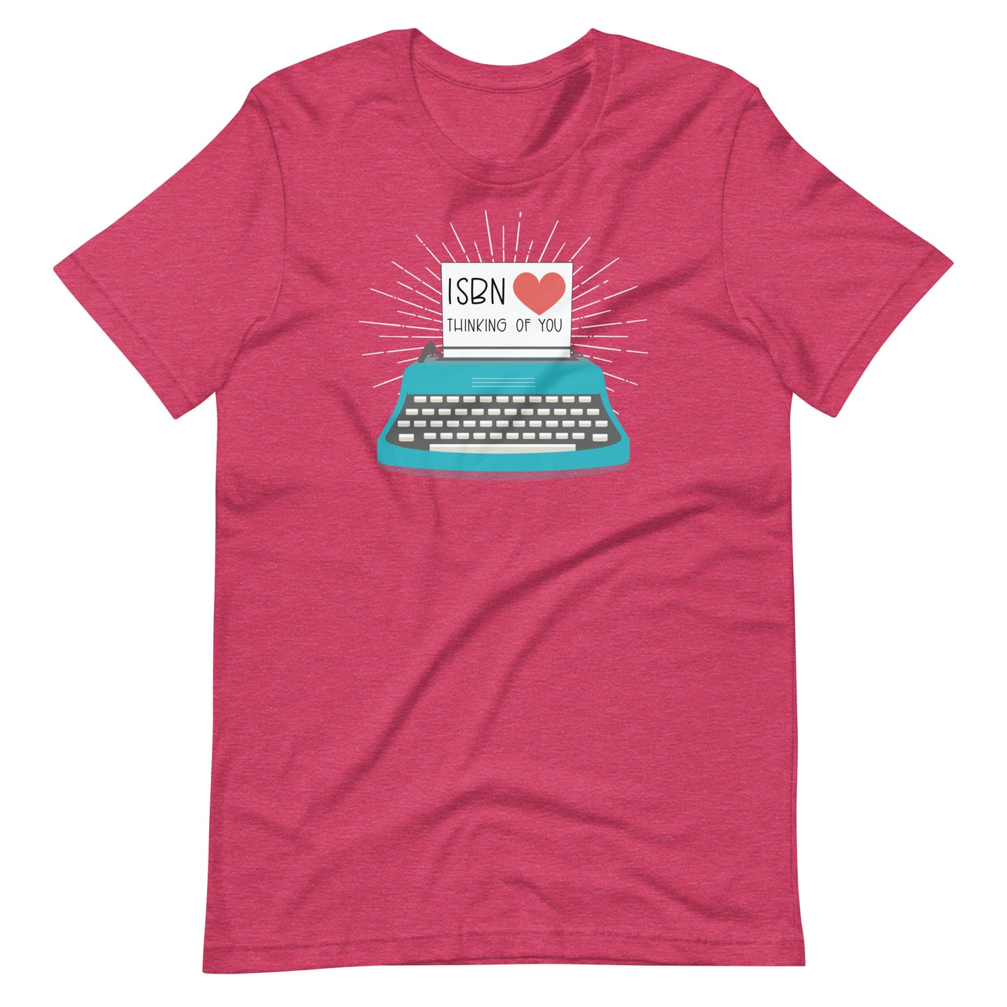 ISBN Thinking of You Valentine's Day Librarian Short Sleeve T-shirt