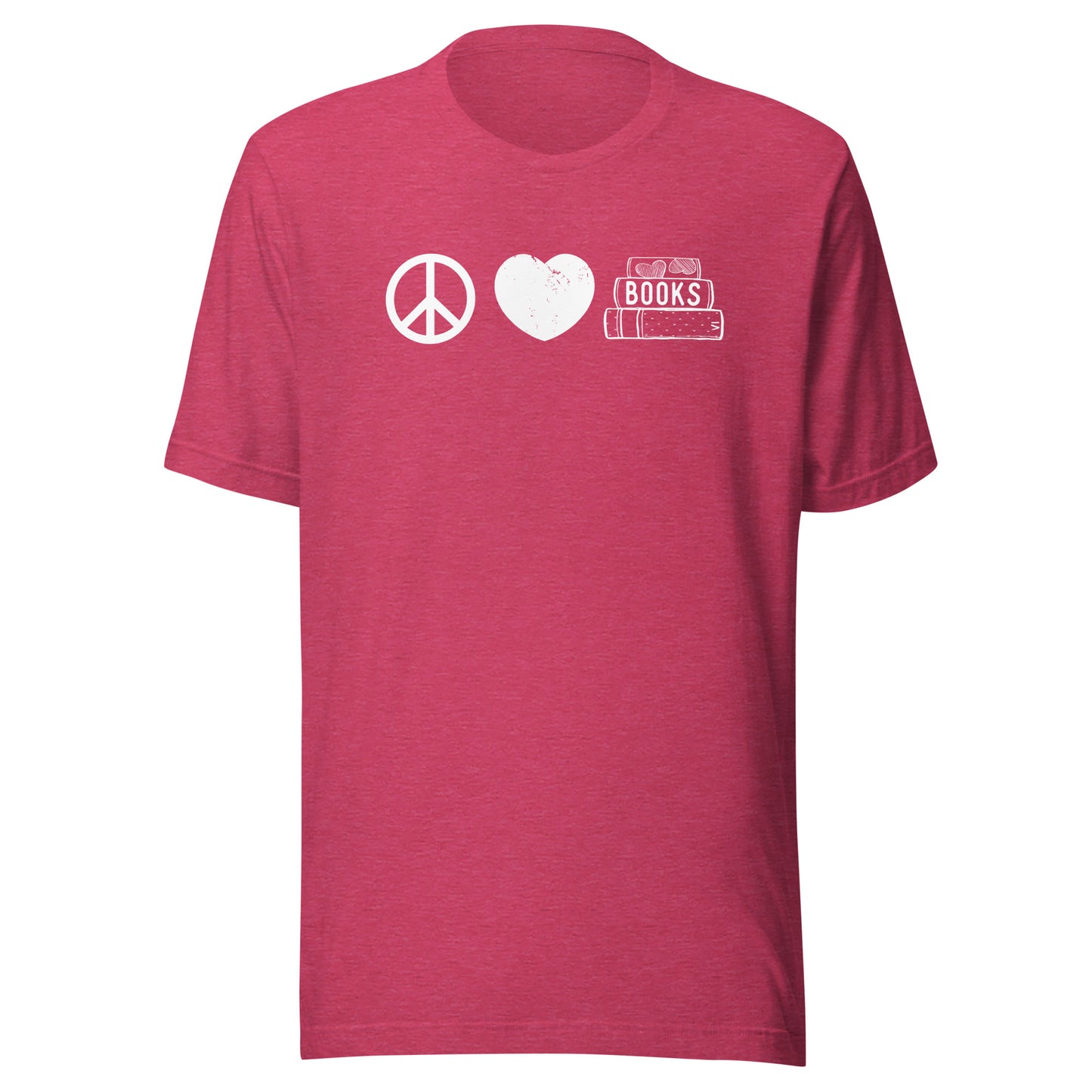 Peace Love and Books Short Sleeve T-shirt