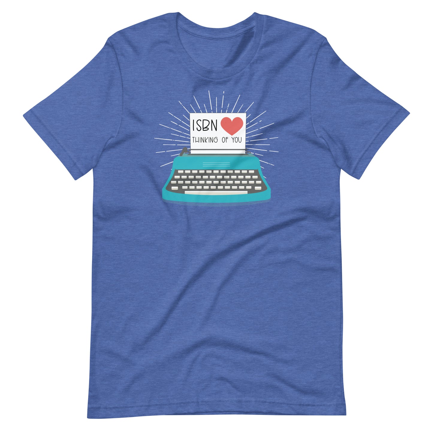 ISBN Thinking of You Valentine's Day Librarian Short Sleeve T-shirt