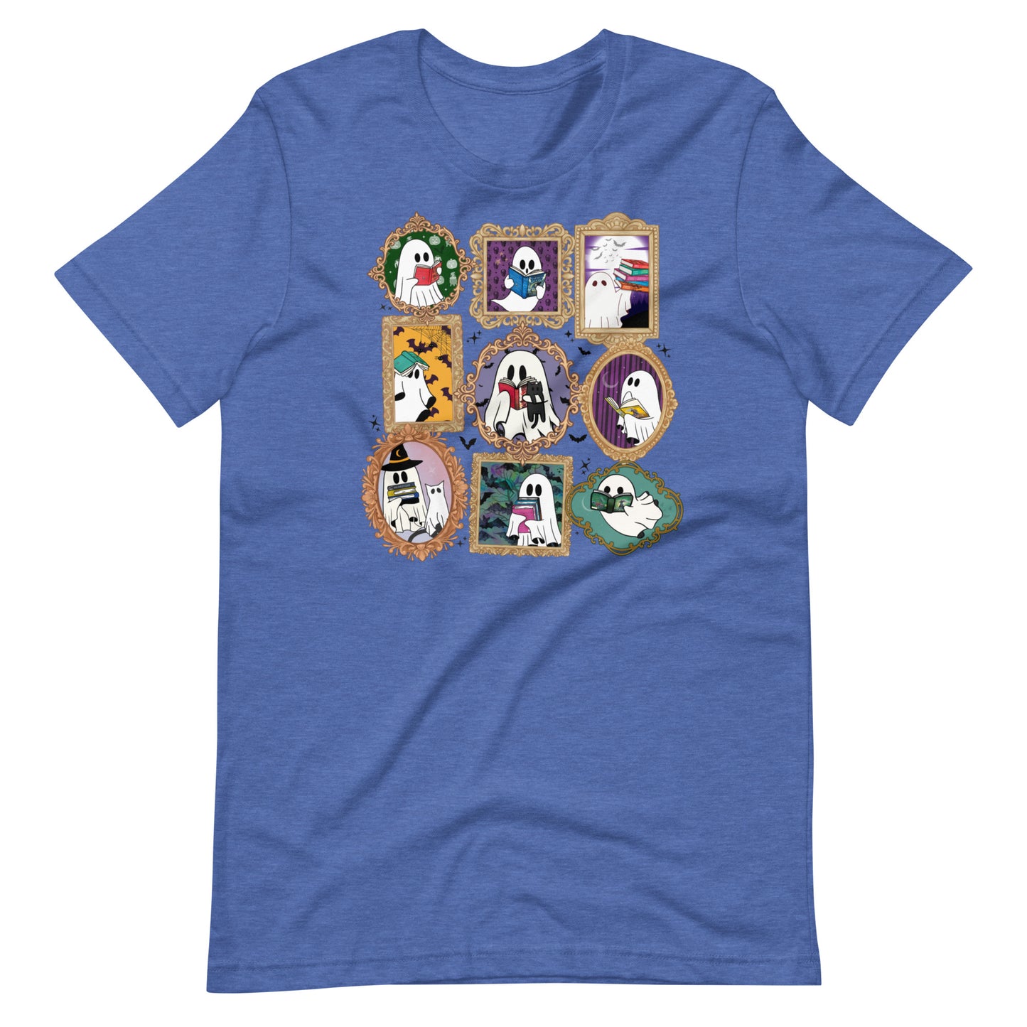 Spooky Ghost Portrait Reading Books Unisex t-shirt