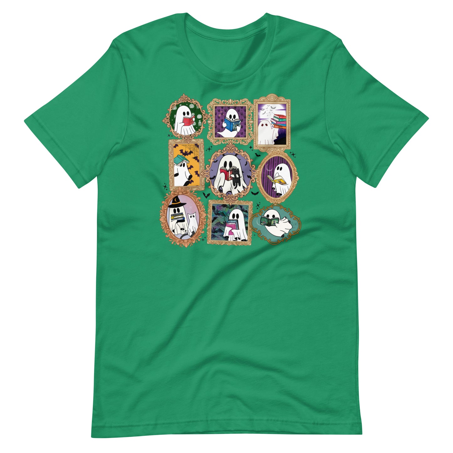 Spooky Ghost Portrait Reading Books Unisex t-shirt