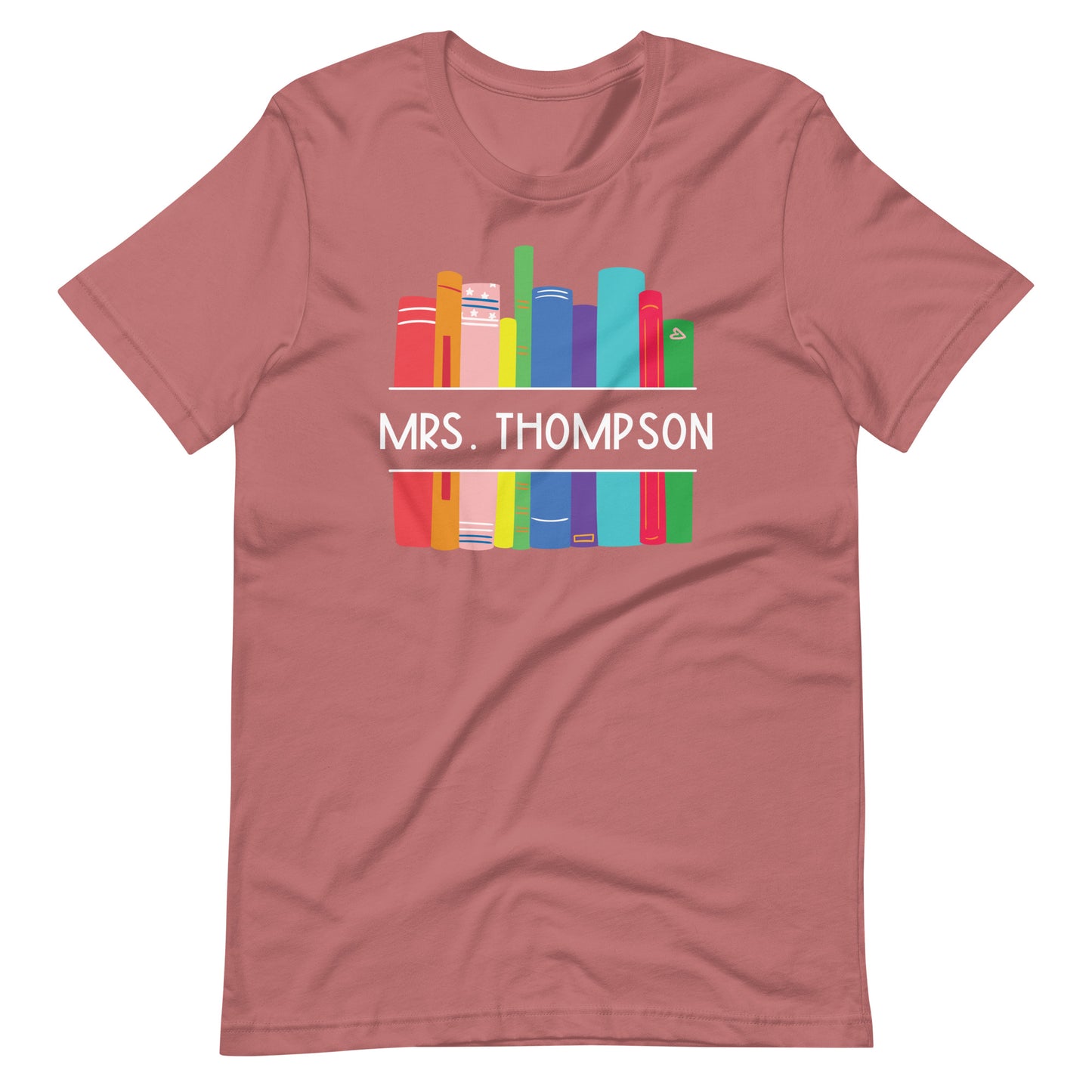 Customizable Books Stacked Librarian Name Unisex t-shirt