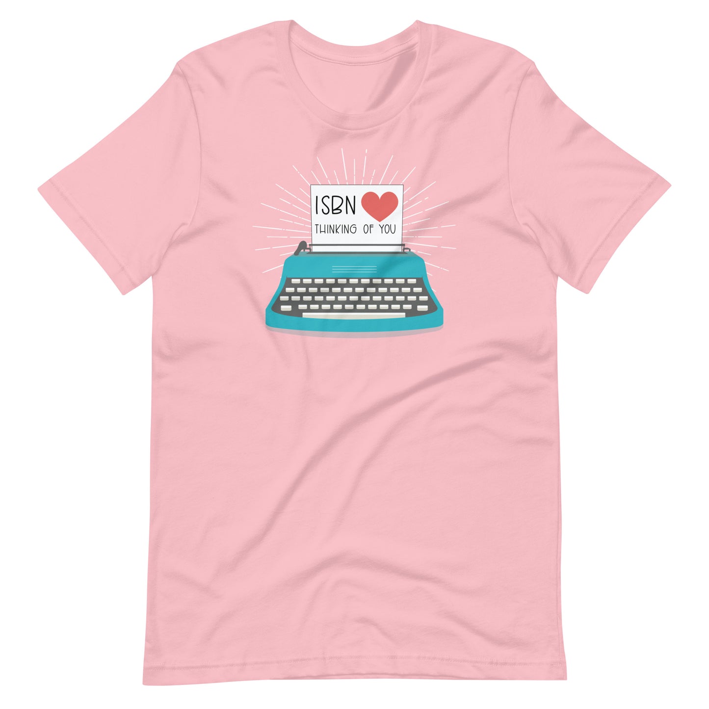 ISBN Thinking of You Valentine's Day Librarian Short Sleeve T-shirt
