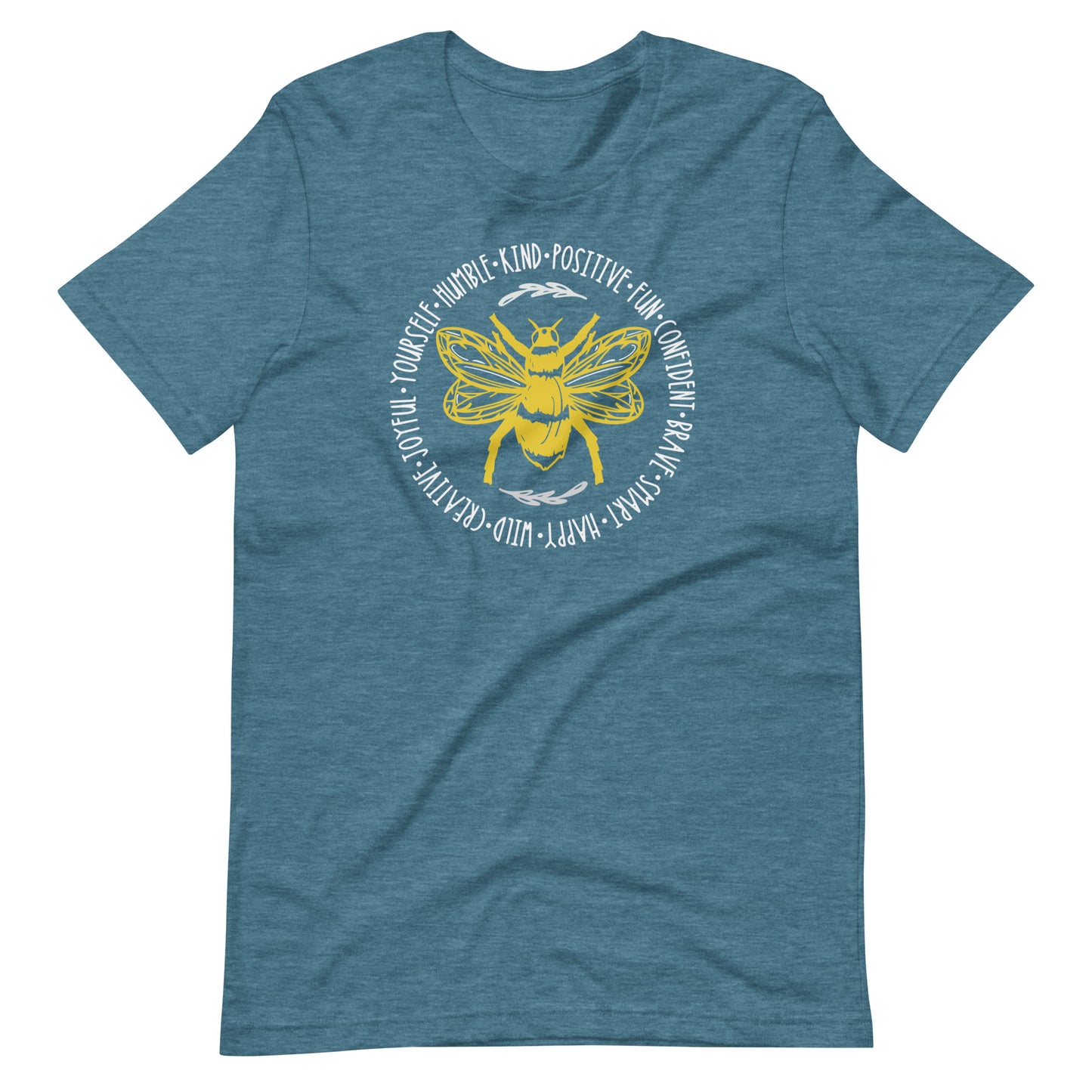 Bee Humble & Kind Kindness Cute Teacher Shirt - Heather Teal